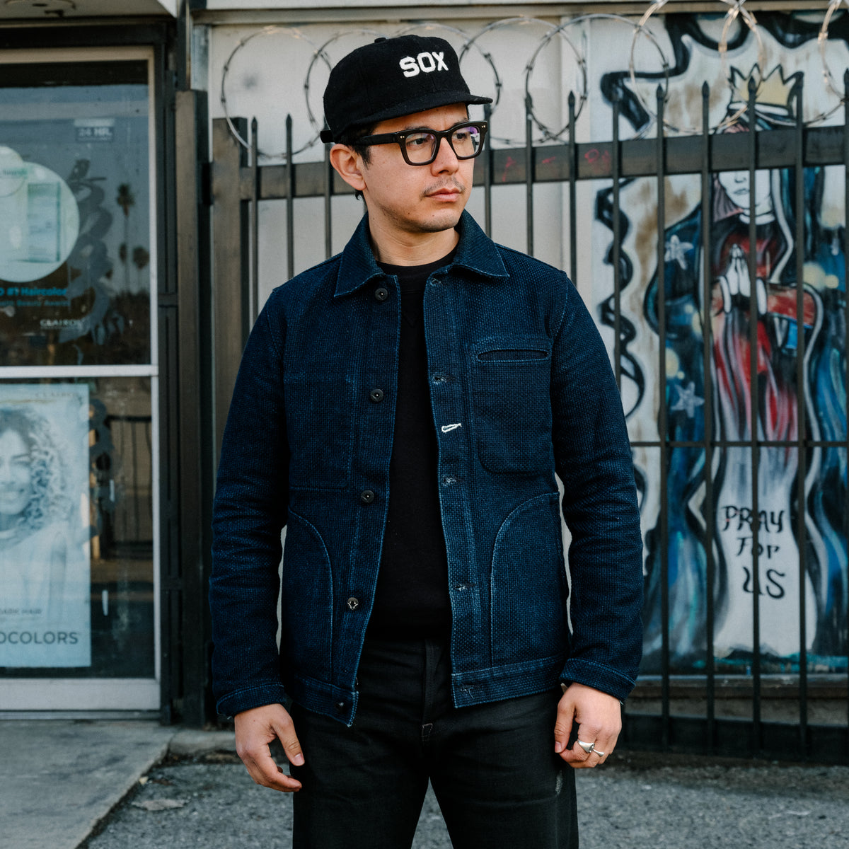 Rogue Territory x Snake Oil Provisions Sashiko Supply Jacket Indigo