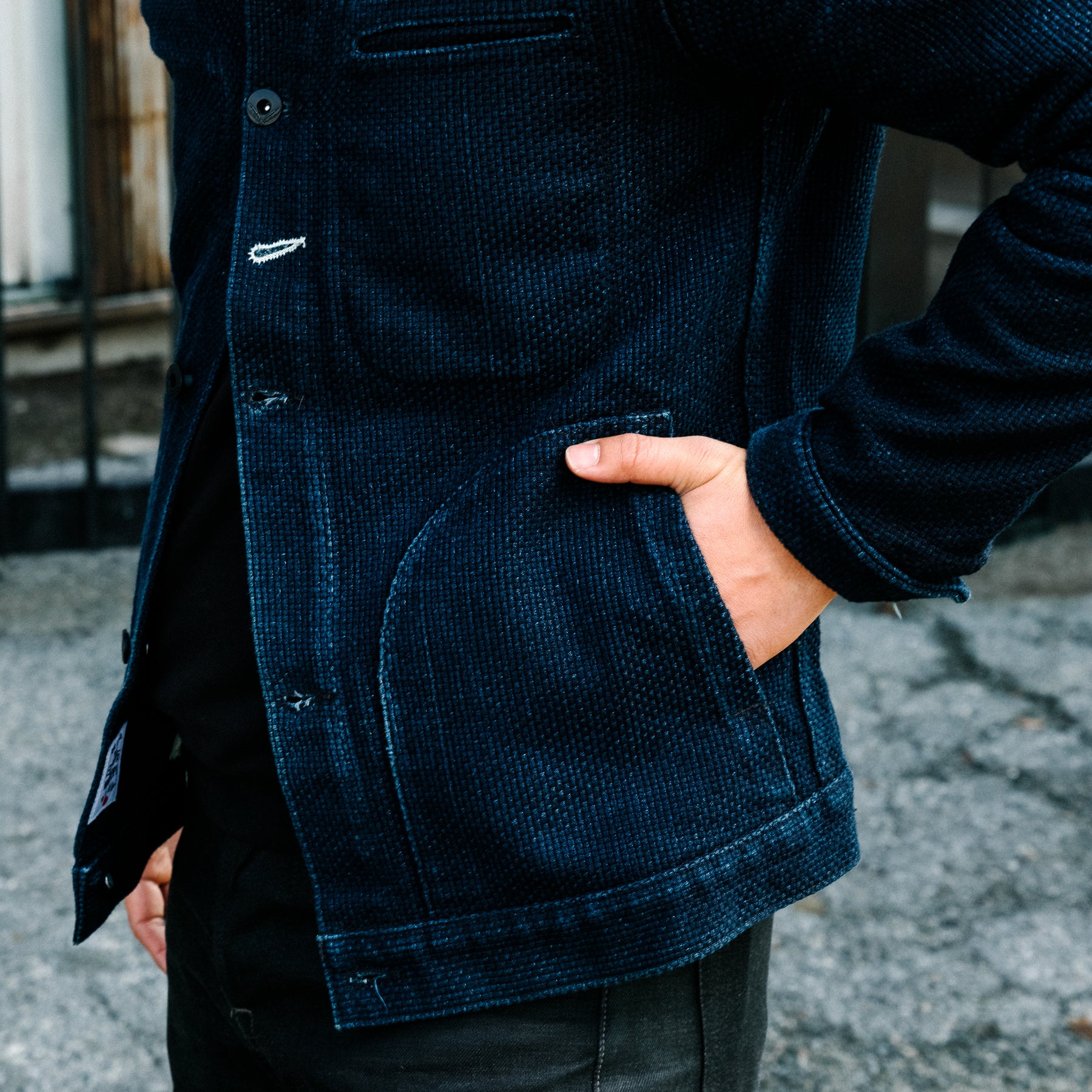 Rogue Territory x Snake Oil Provisions Sashiko Supply Jacket Indigo