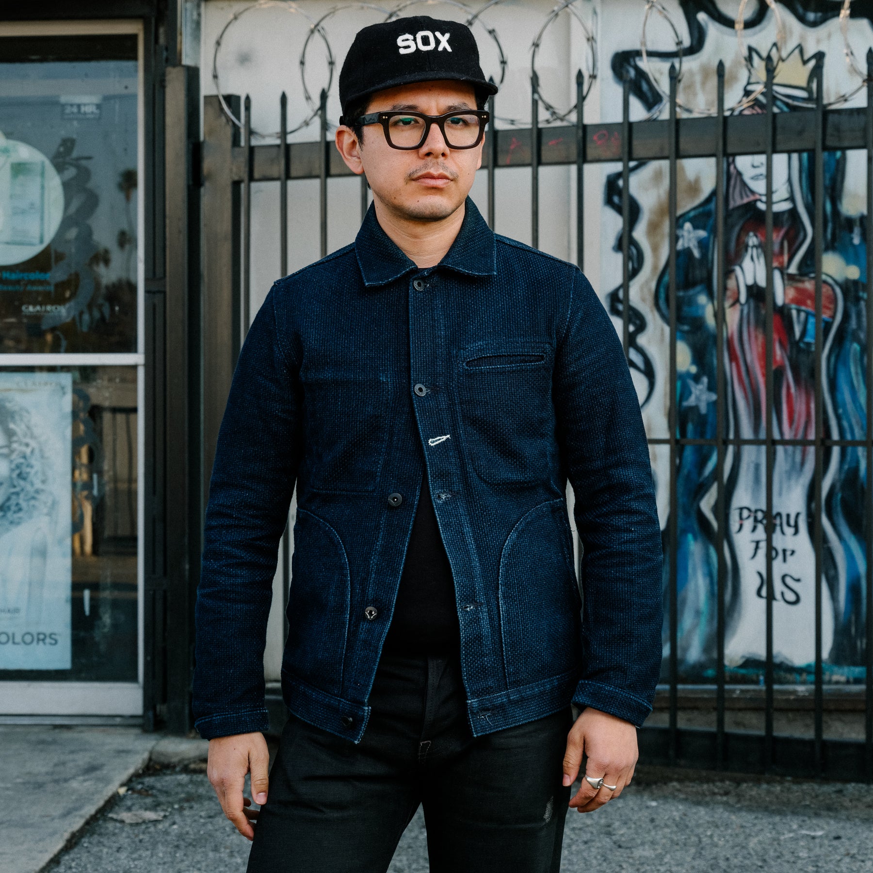 Rogue Territory x Snake Oil Provisions Sashiko Supply Jacket Indigo