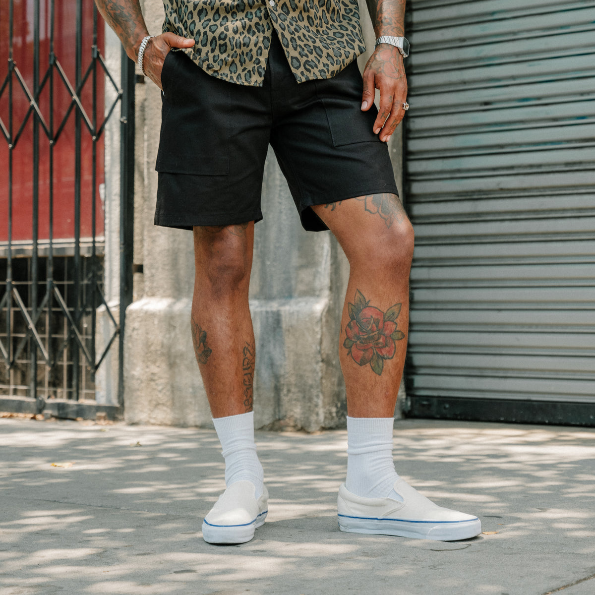 Rogue Territory Fatigue Shorts Black Canvas FINAL SALE