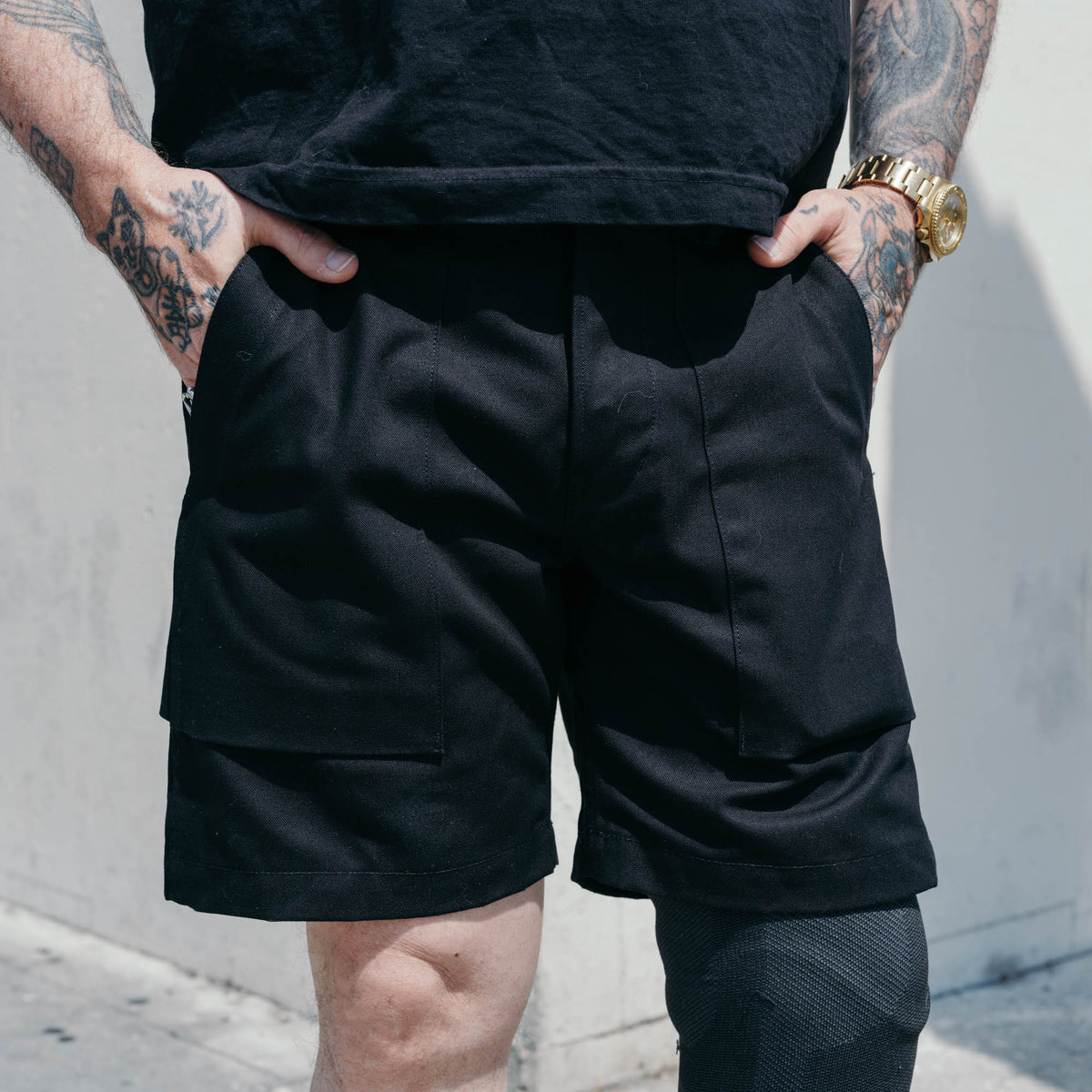 Rogue Territory Fatigue Shorts Black Canvas