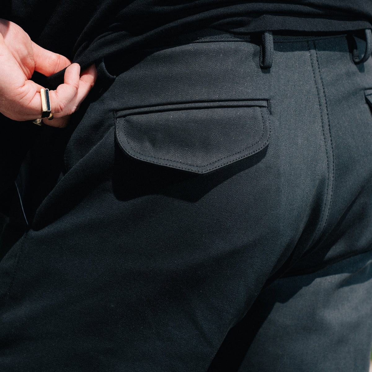 Rogue Territory Officer Trouser High Grey Selvedge