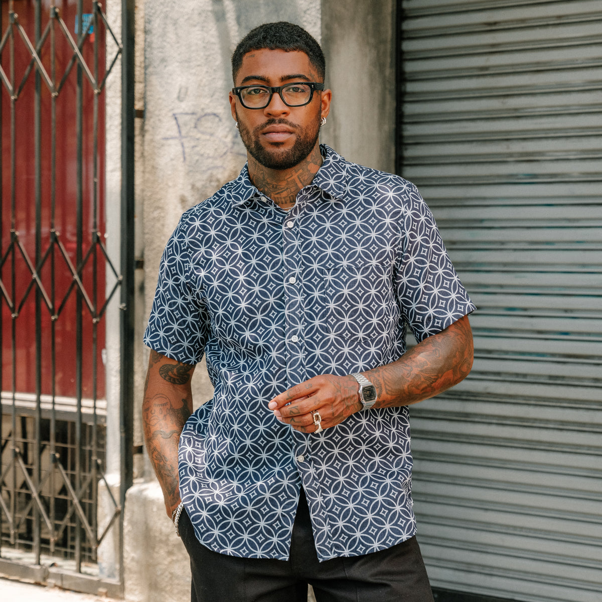 Rogue Territory Oxford Shirt Indigo Shippo FINAL SALE