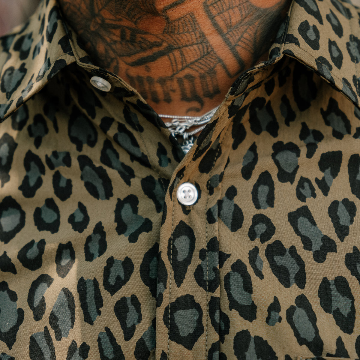 Rogue Territory Oxford Shirt Olive Cheetah Camo FINAL SALE