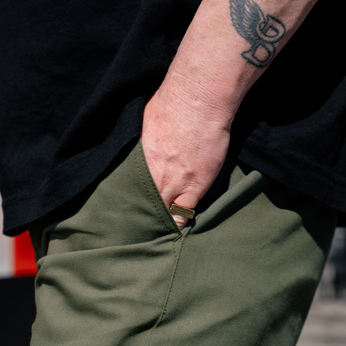 Rogue Territory Officer Trouser High Olive Selvedge