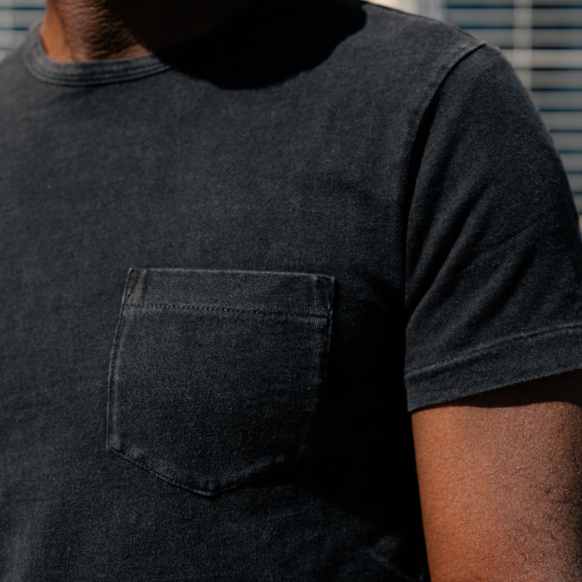 RRL Black Indigo Cotton Crewneck T-Shirt
