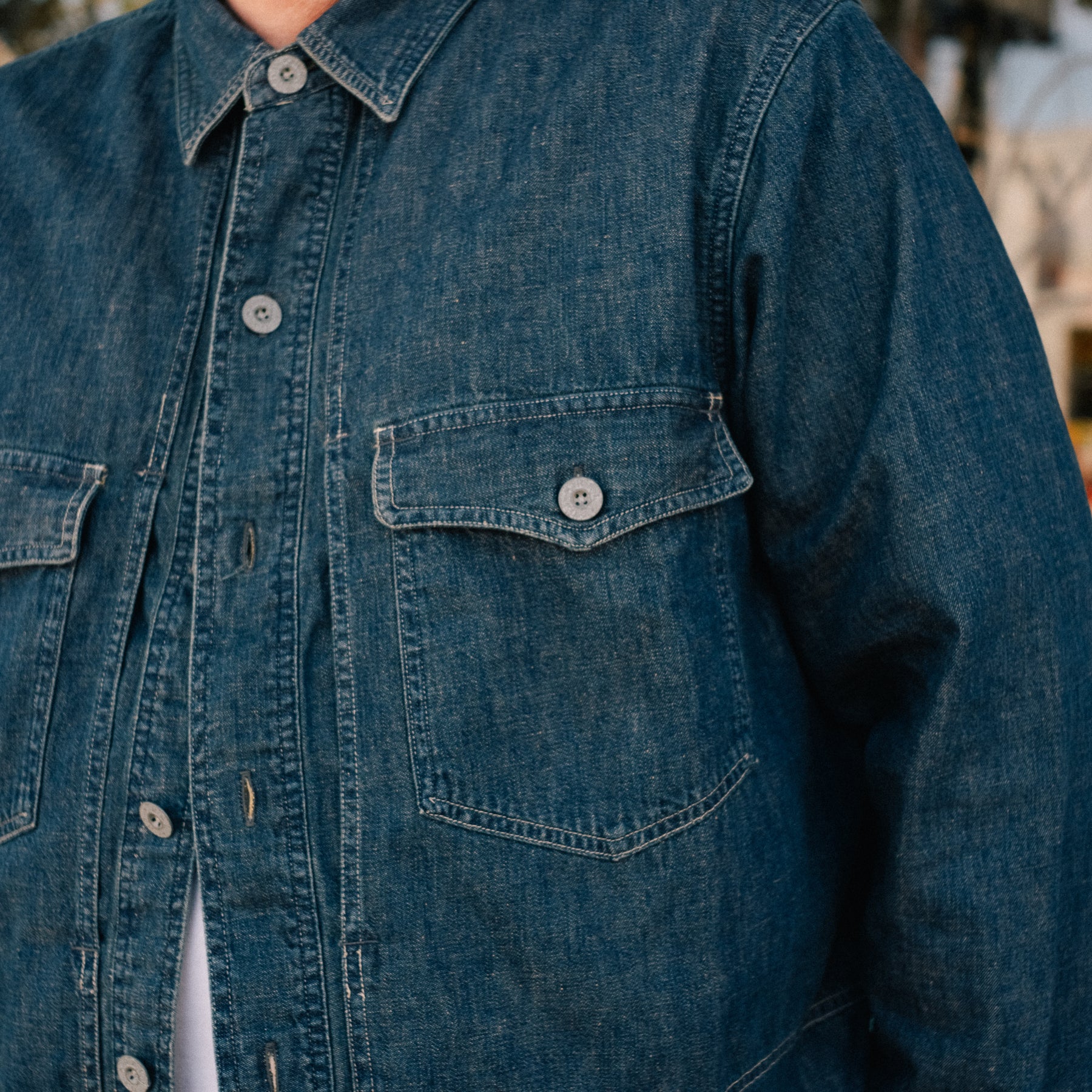 RRL Indigo Denim Overshirt Dark Wash