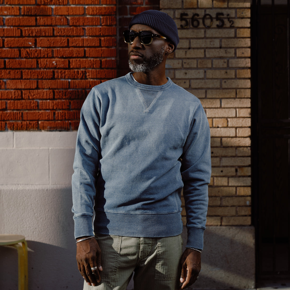 RRL Indigo French Terry Sweatshirt