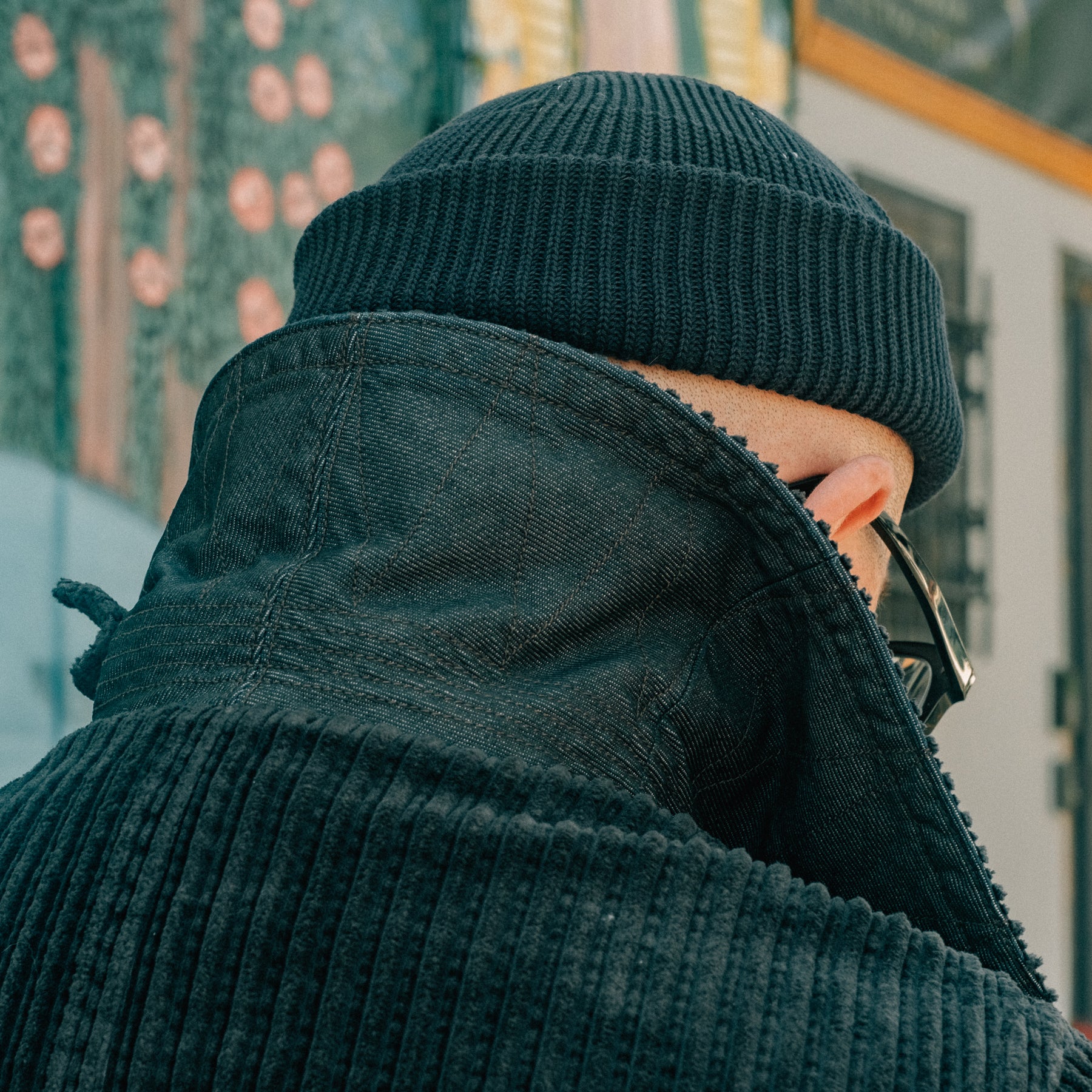 RRL Denim-Trim Corduroy Peacoat Vintage Navy