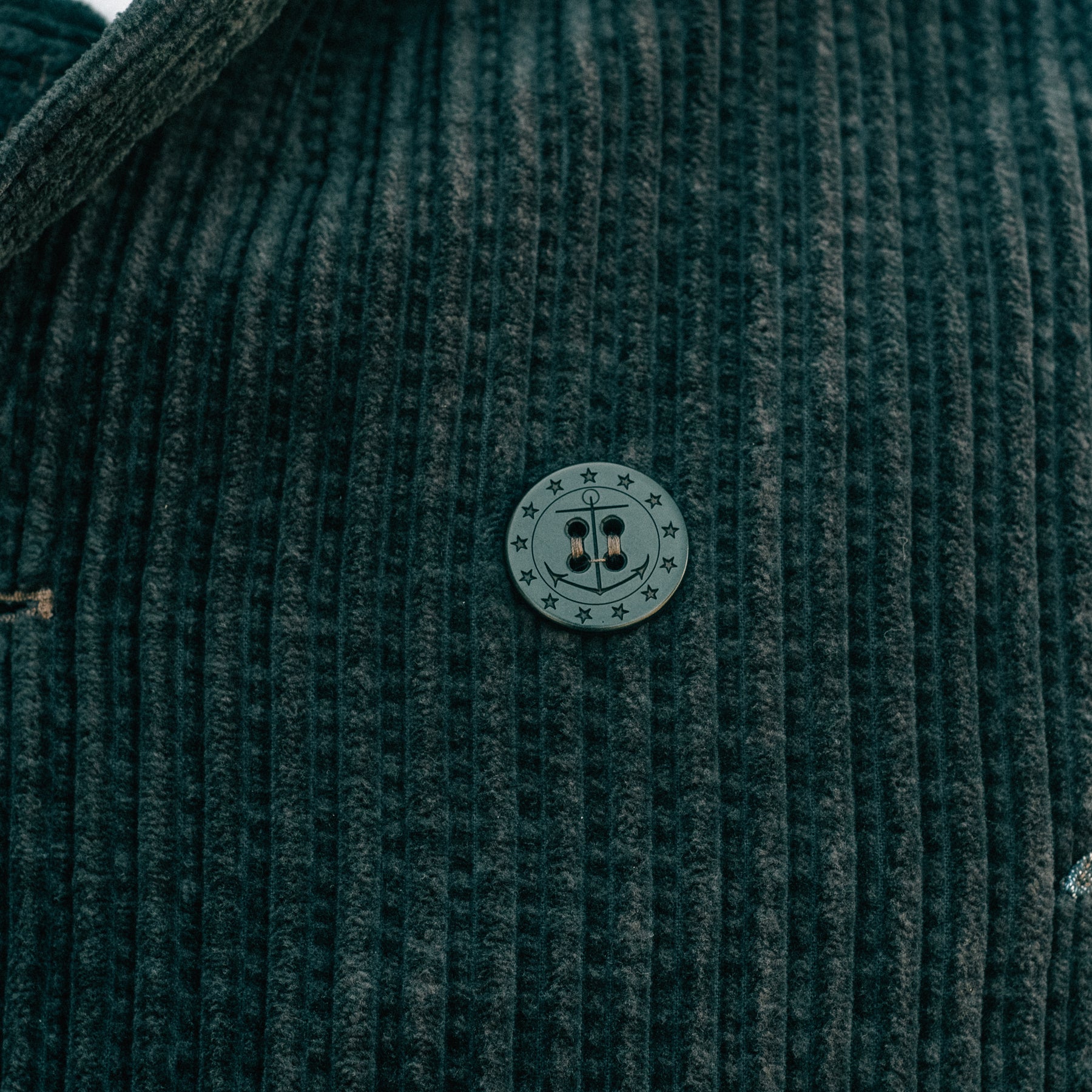 RRL Denim-Trim Corduroy Peacoat Vintage Navy