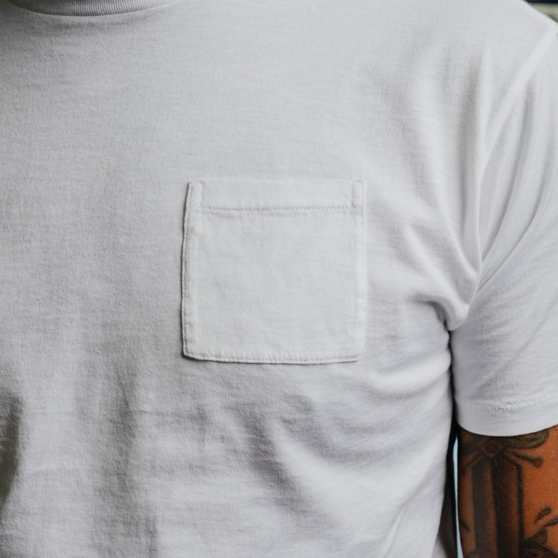RRL Cotton Jersey Pocket T-Shirt White