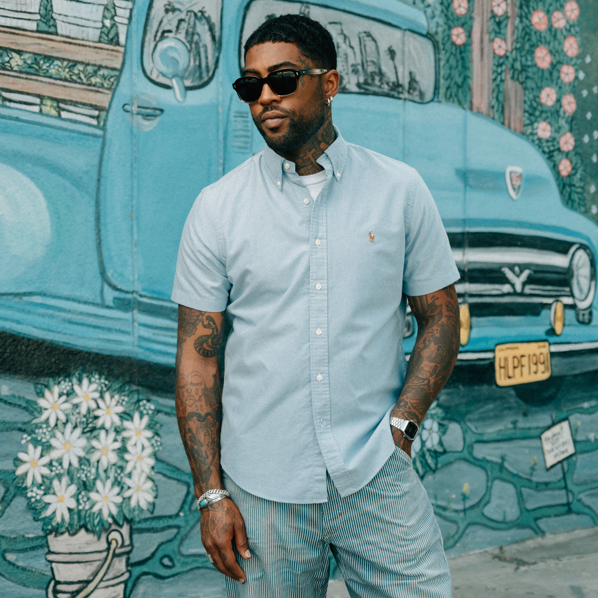 Polo Ralph Lauren Classic Fit Oxford Blue