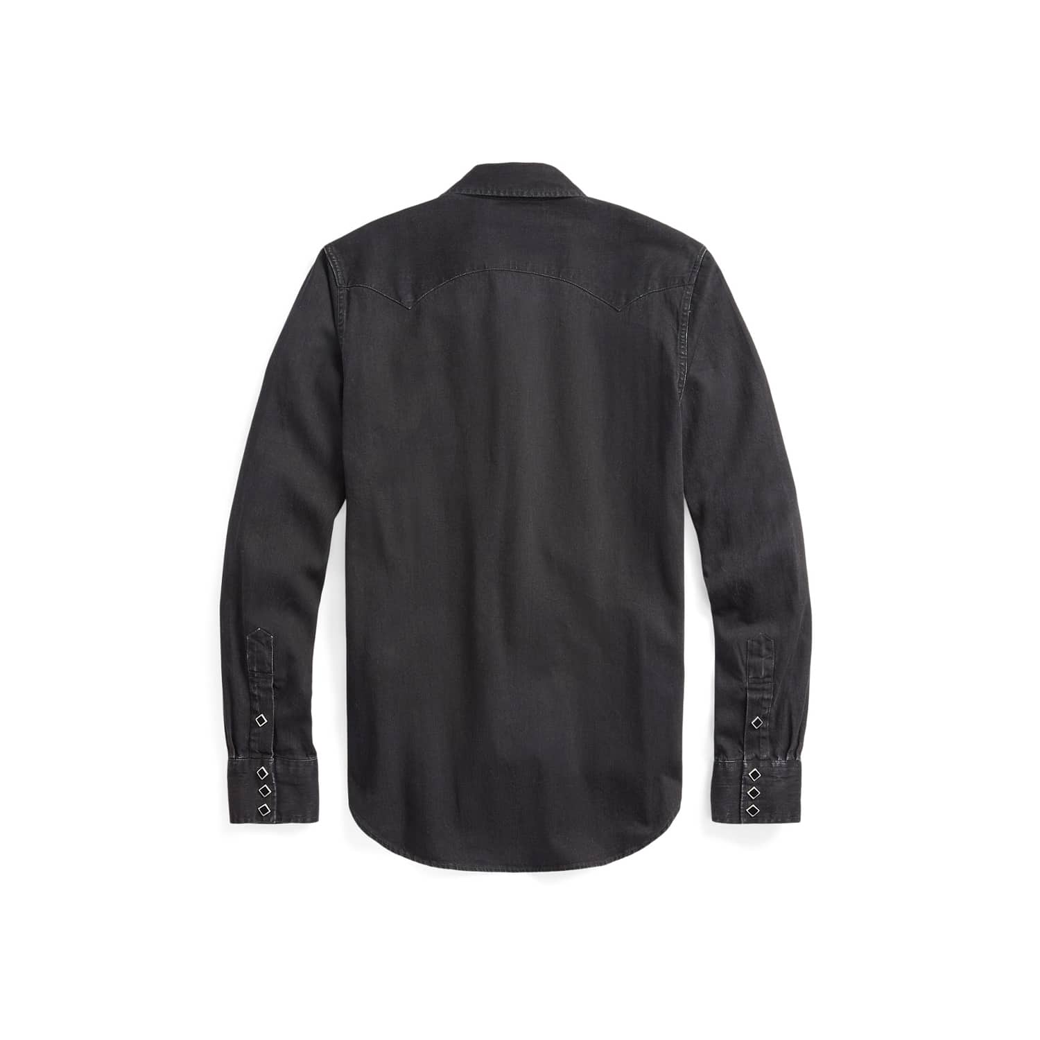 RRL Slim Fit Denim Western Shirt Black