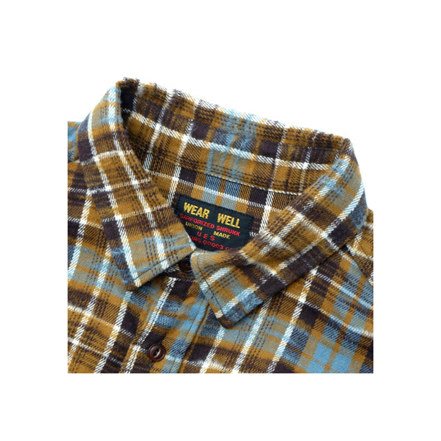 UES Slubby Flannel Shirt Mustard