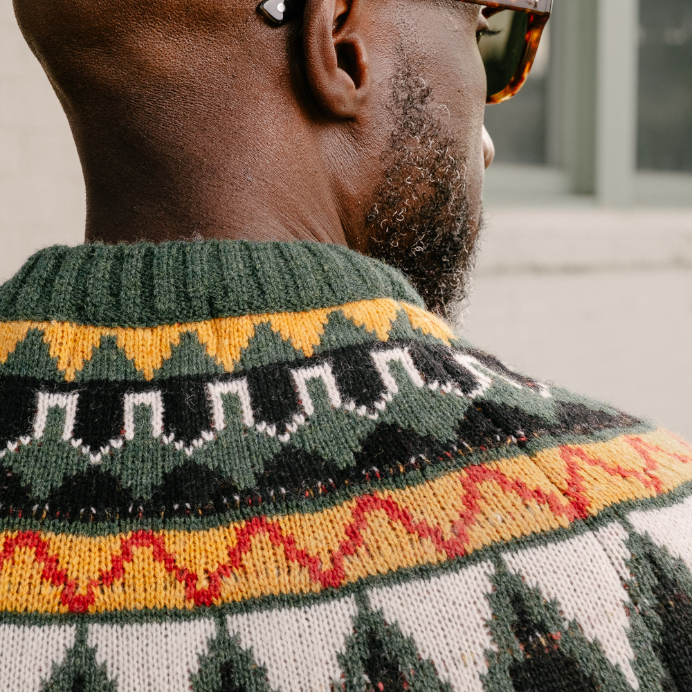 Stevenson Overall Co. Geometric Alpine Sweater Black FINAL SALE