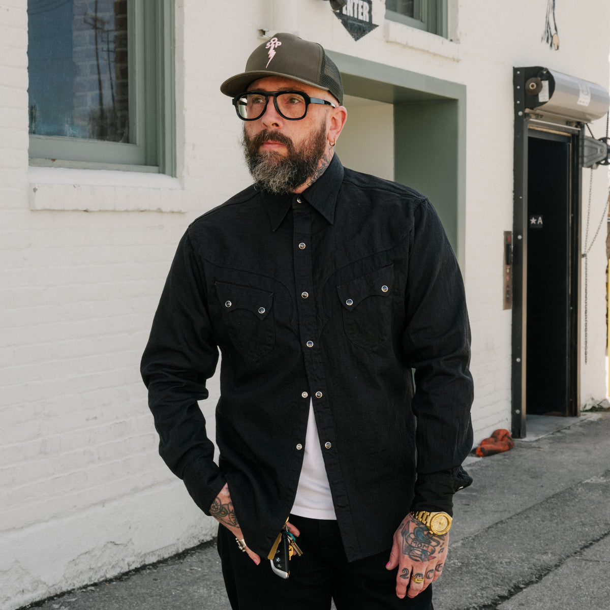 Stevenson Overall Co. Cody Western Shirt Black