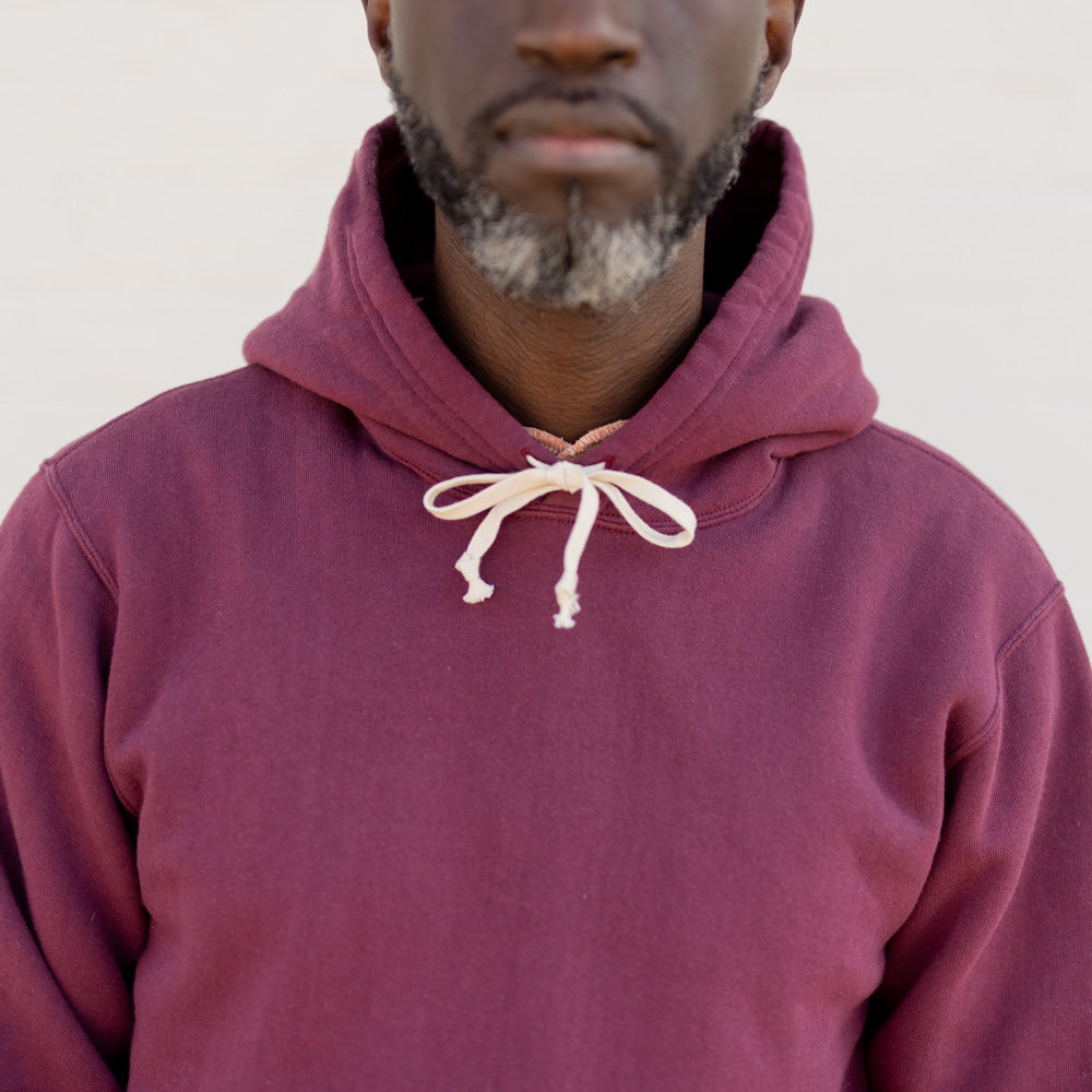 The Flat Head Hooded Sweat Shirt Burgundy FINAL SALE