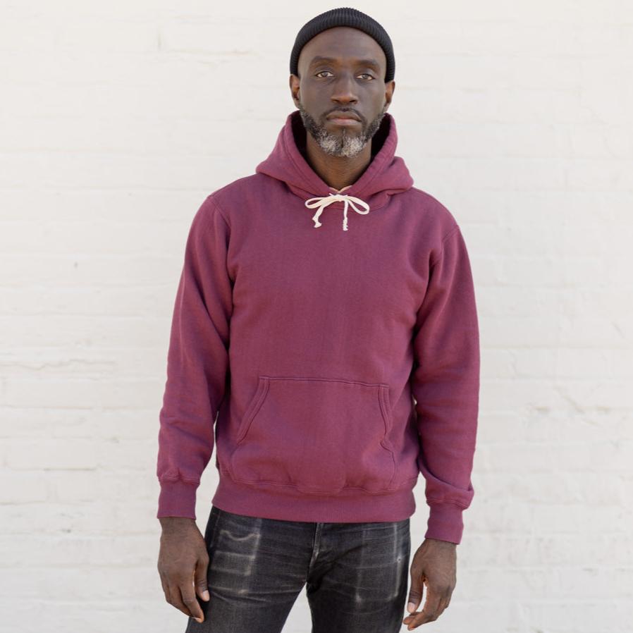 The Flat Head Hooded Sweat Shirt Burgundy FINAL SALE