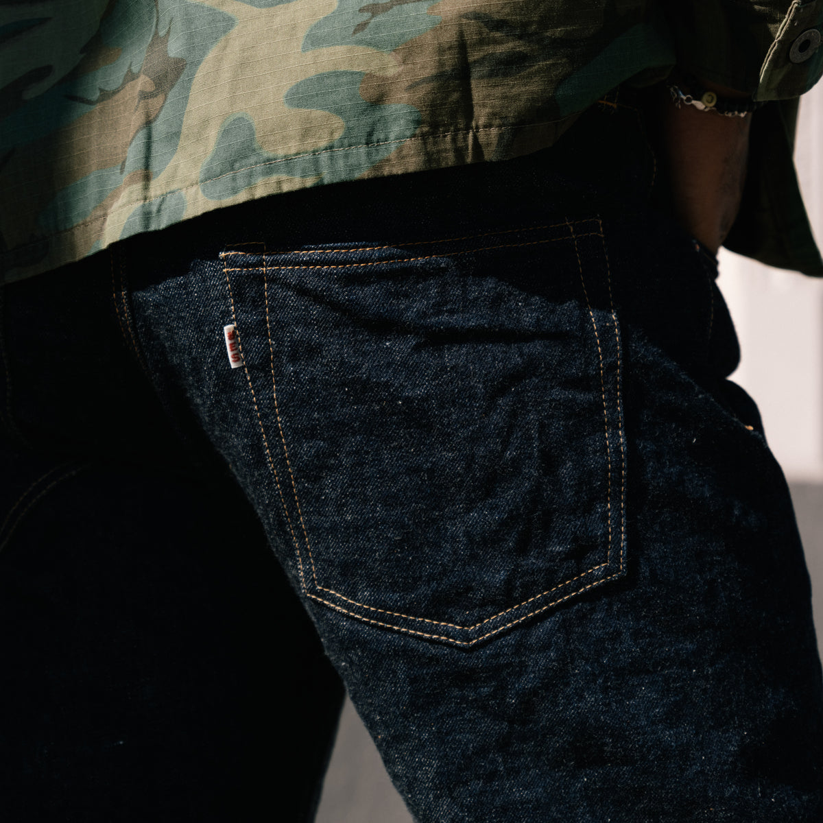 UES 400T Tapered Leg Denim Pants Indigo