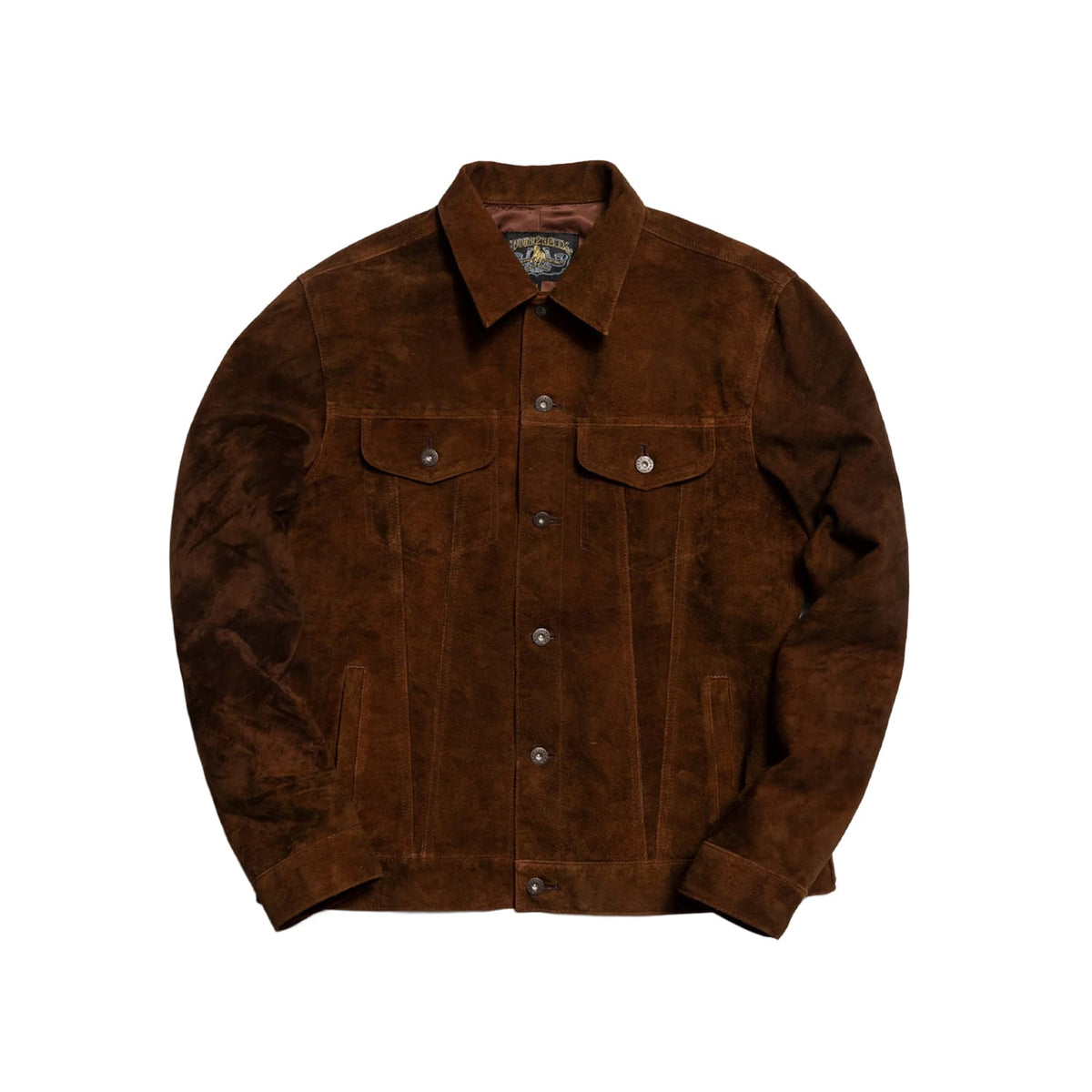 Double Helix Western Pioneer Horsehide Type III Jacket Dark Brown Suede | SPECIAL ORDER ONLY