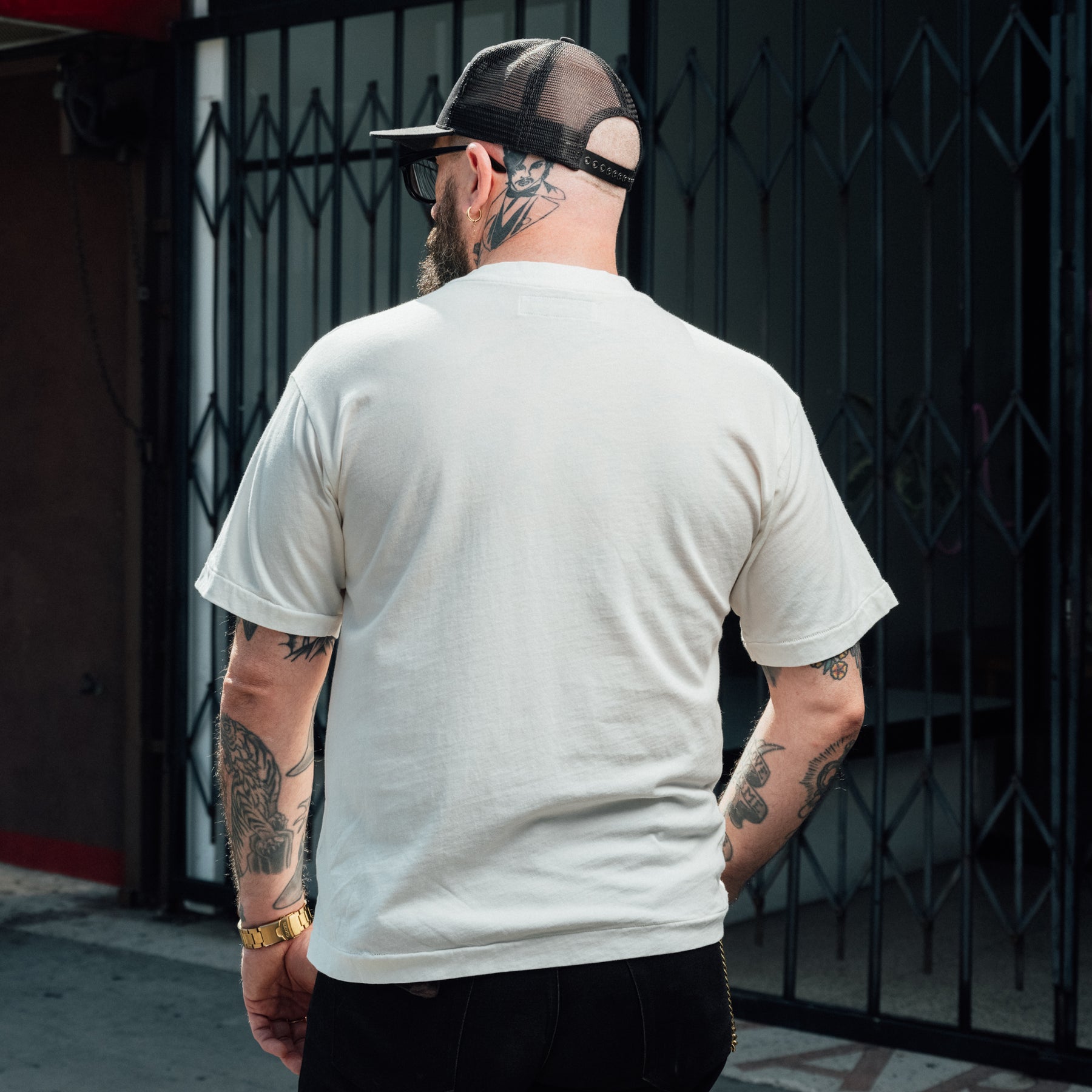 All-Time High Single Stitch Pocket Tee Washed White