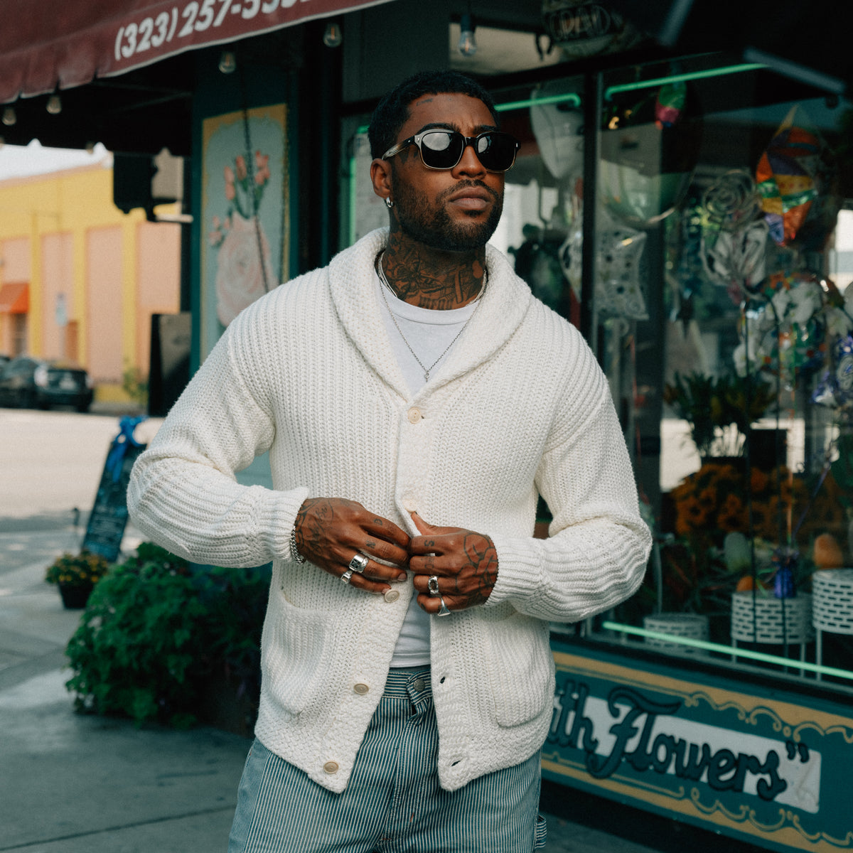 Polo Ralph Lauren Linen-Cotton Shawl-Collar Cardigan Deckwash White FINAL SALE