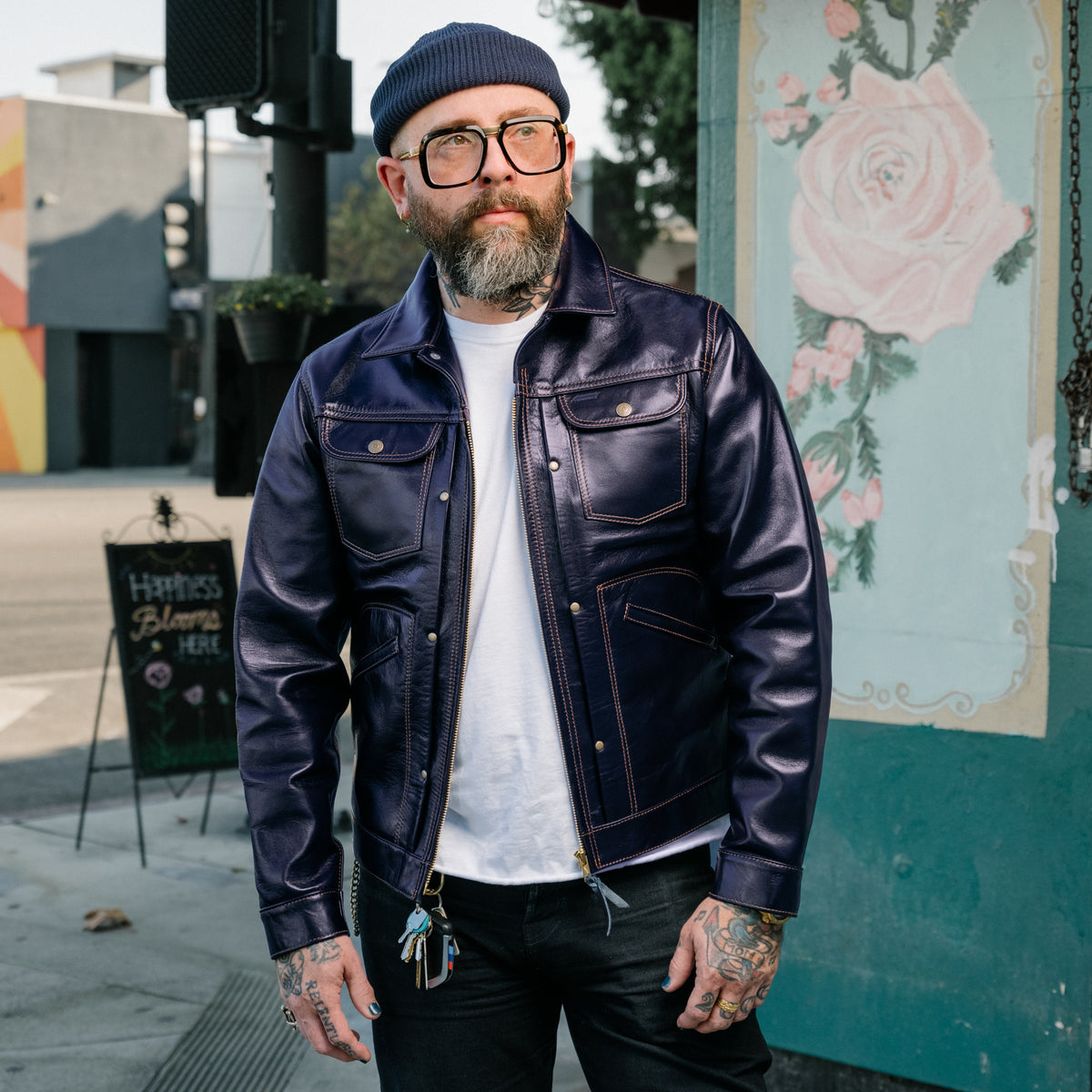 Y'2 Leather IB-161 Indigo Horse Model 60s Denim Zip Jacket