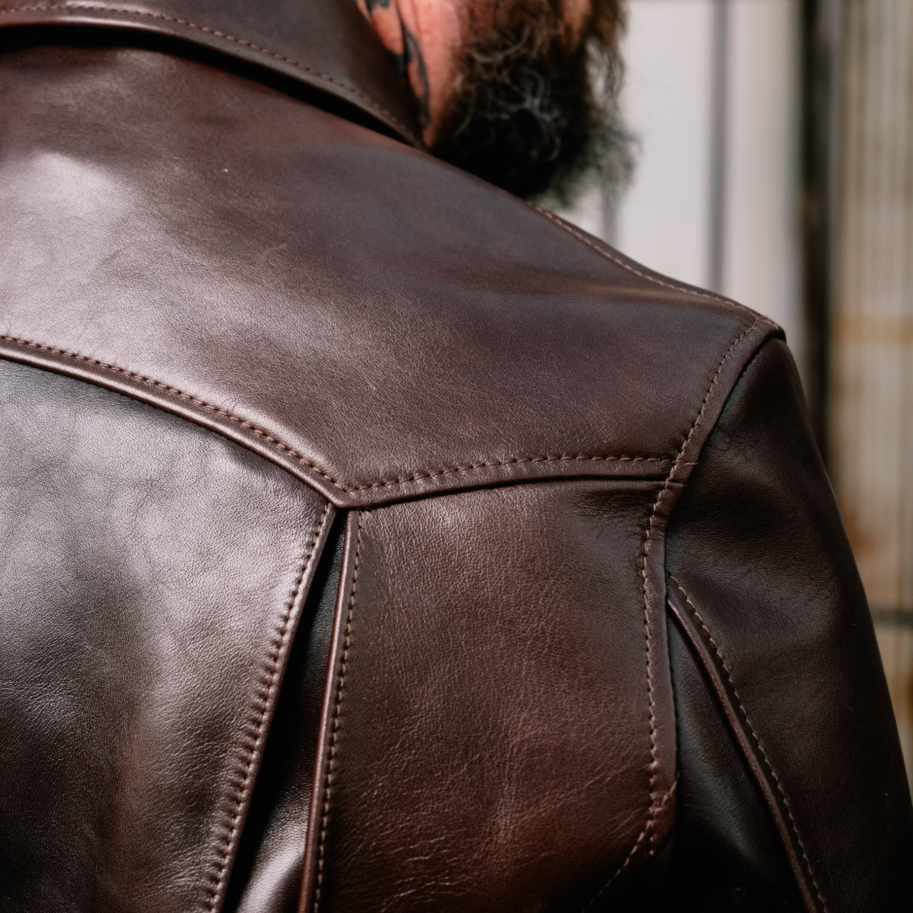 Y'2 Leather HR-56 Hand Dyed Horse Double Rider Blackbrown