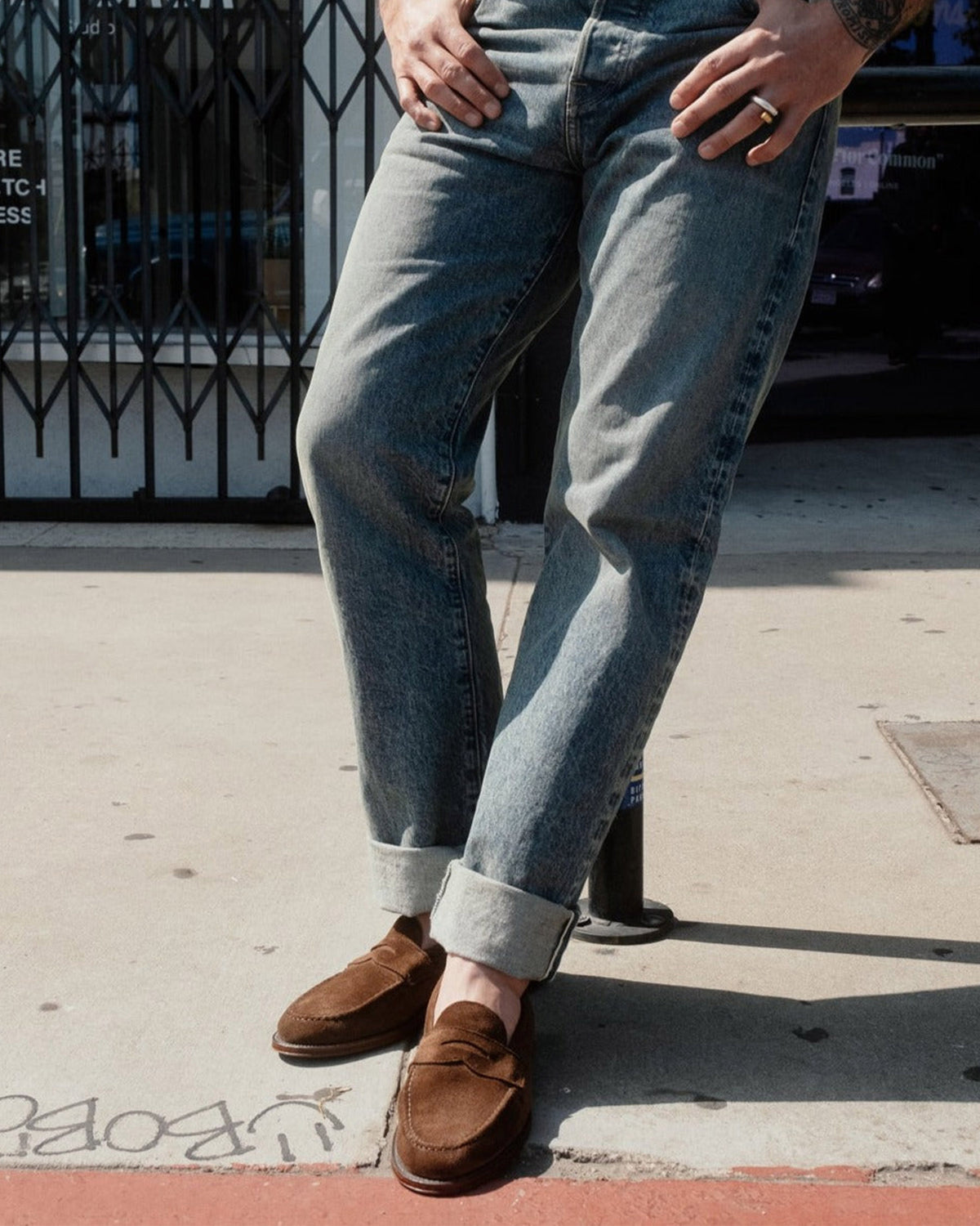 Alden 6224L Unlined Penny Loafer Dark Brown Suede