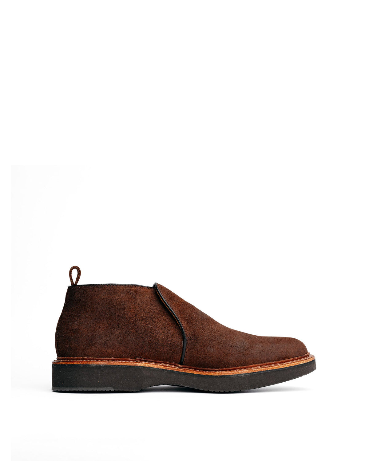 Alden x Snake Oil Provisions Romeo Chukka Boot Reverse Tobacco Chamois