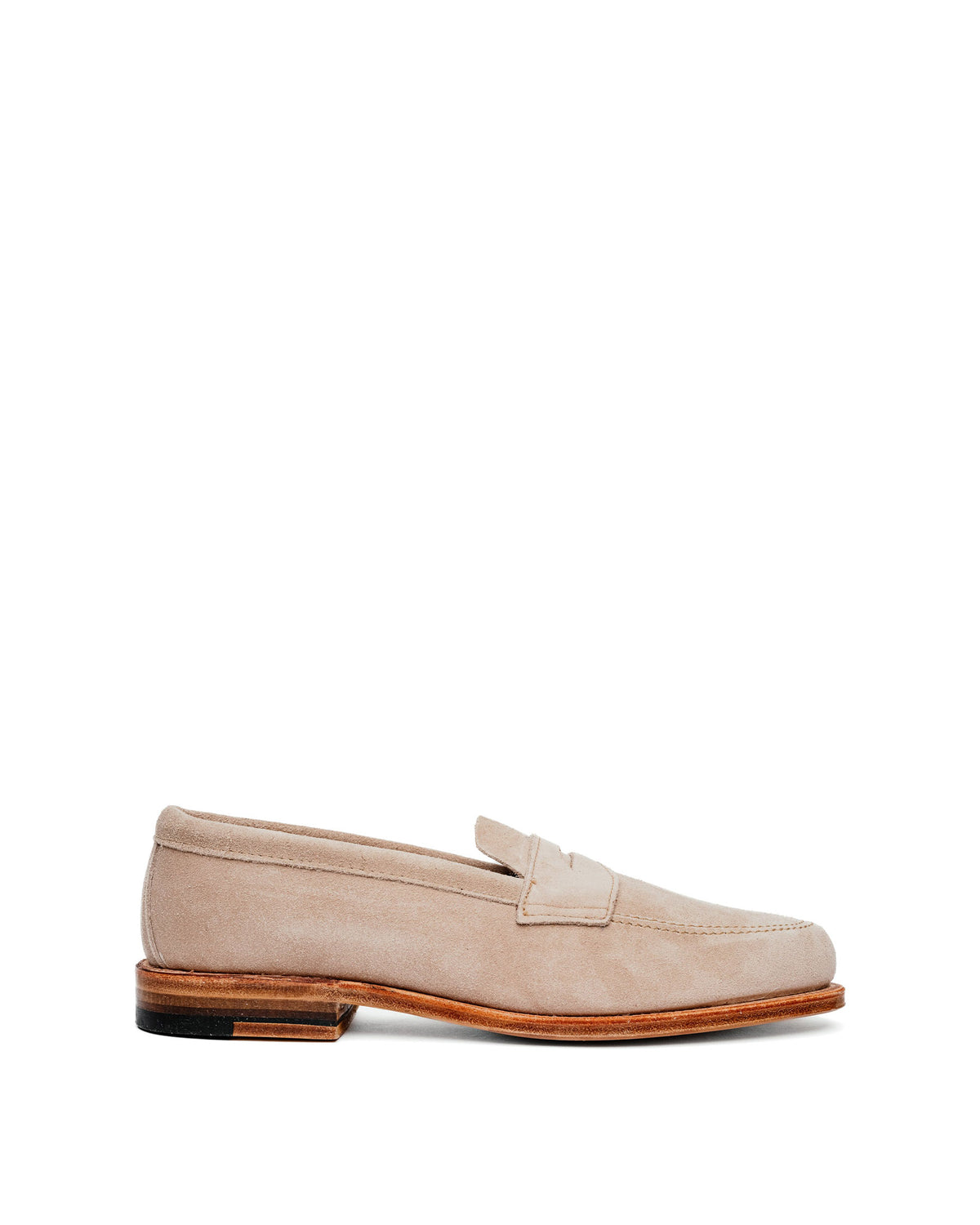 Alden x Snake Oil Provisions Unlined Penny Loafer Milkshake Suede