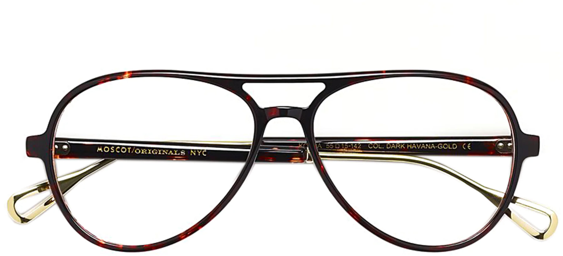 Moscot Korva Dark Havana Aviator Optical Frames PRE-OWNED FINAL SALE
