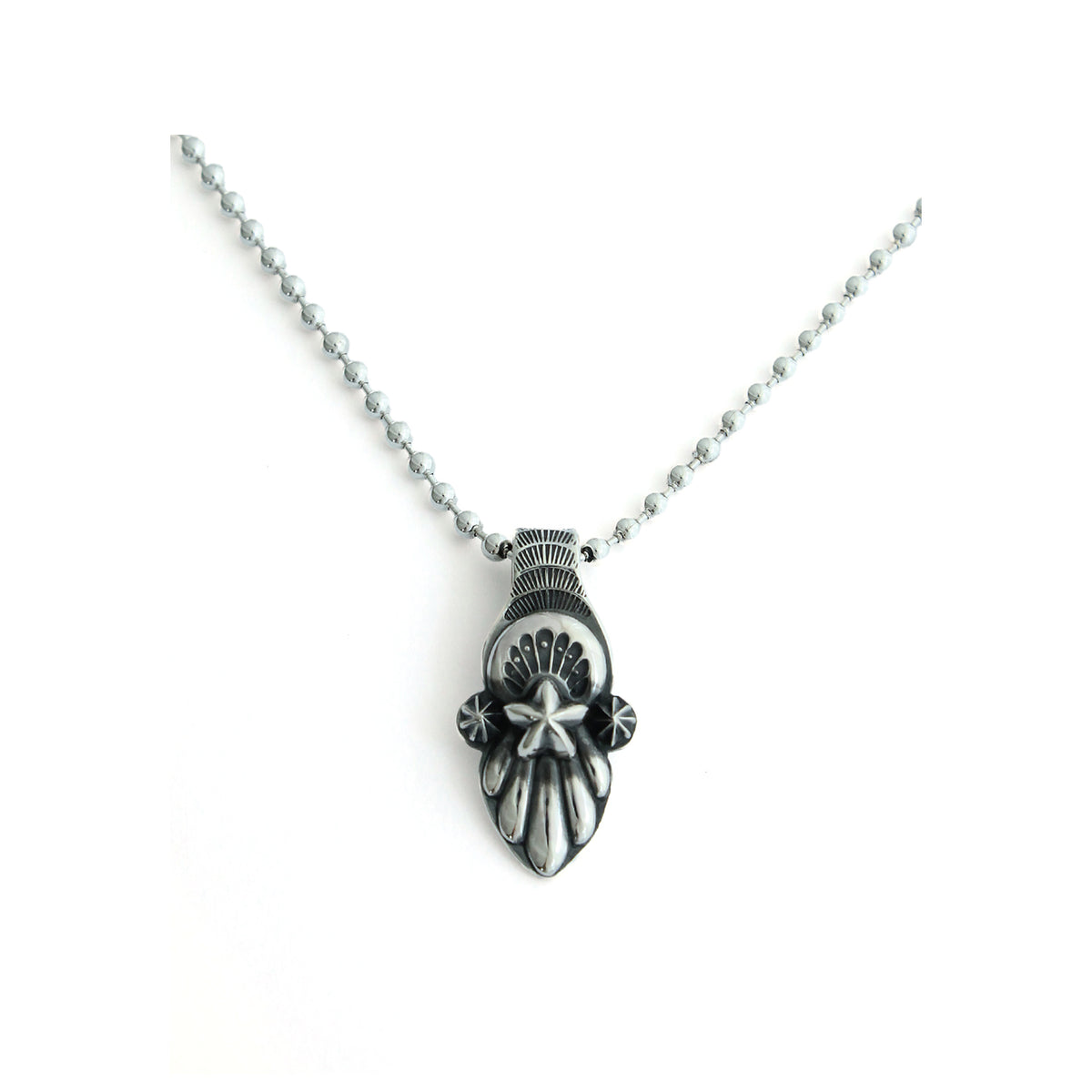 Mt. Hill Sterling Silver Small Flare Pendant with Ballchain