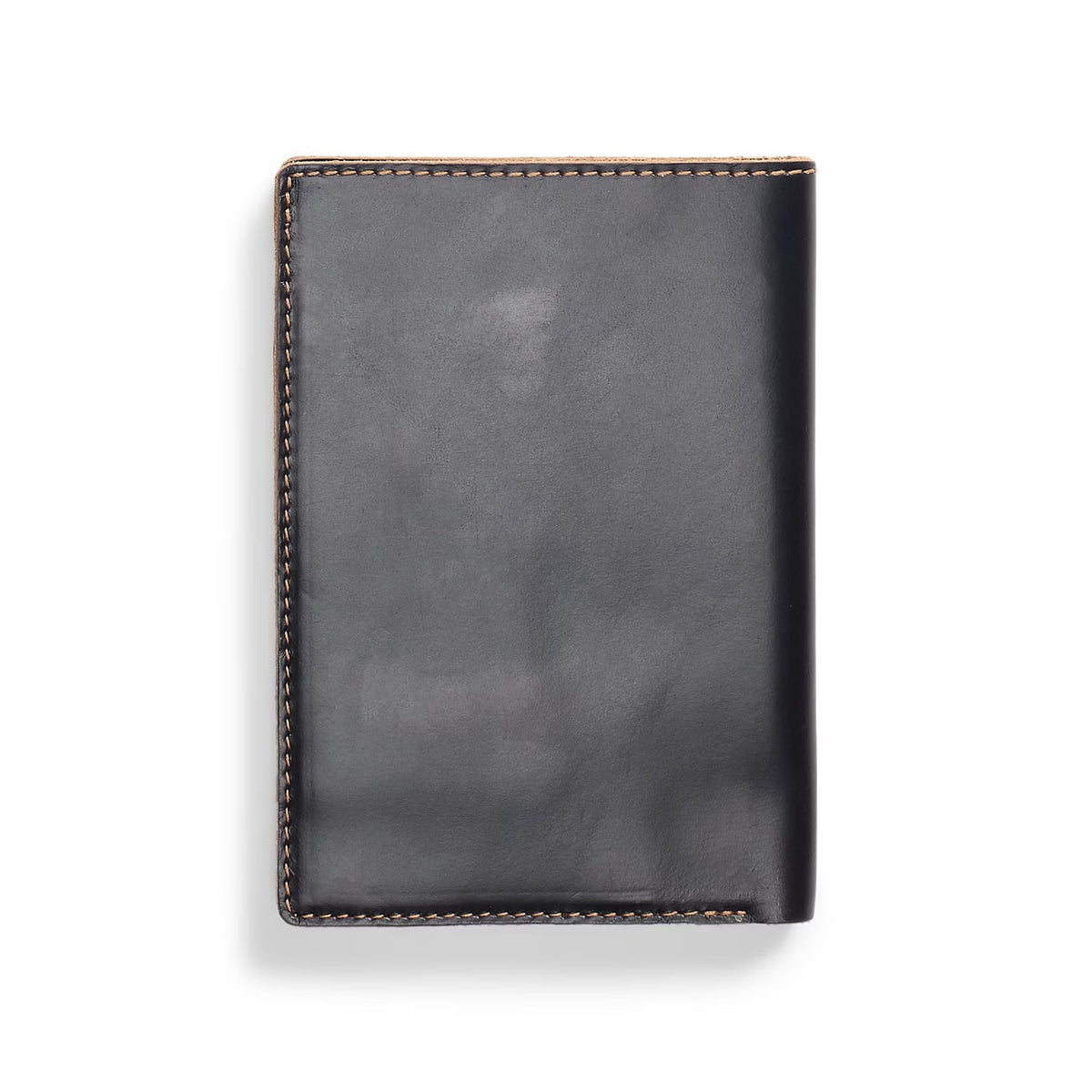 RRL Leather Passport Holder Black Over Brown