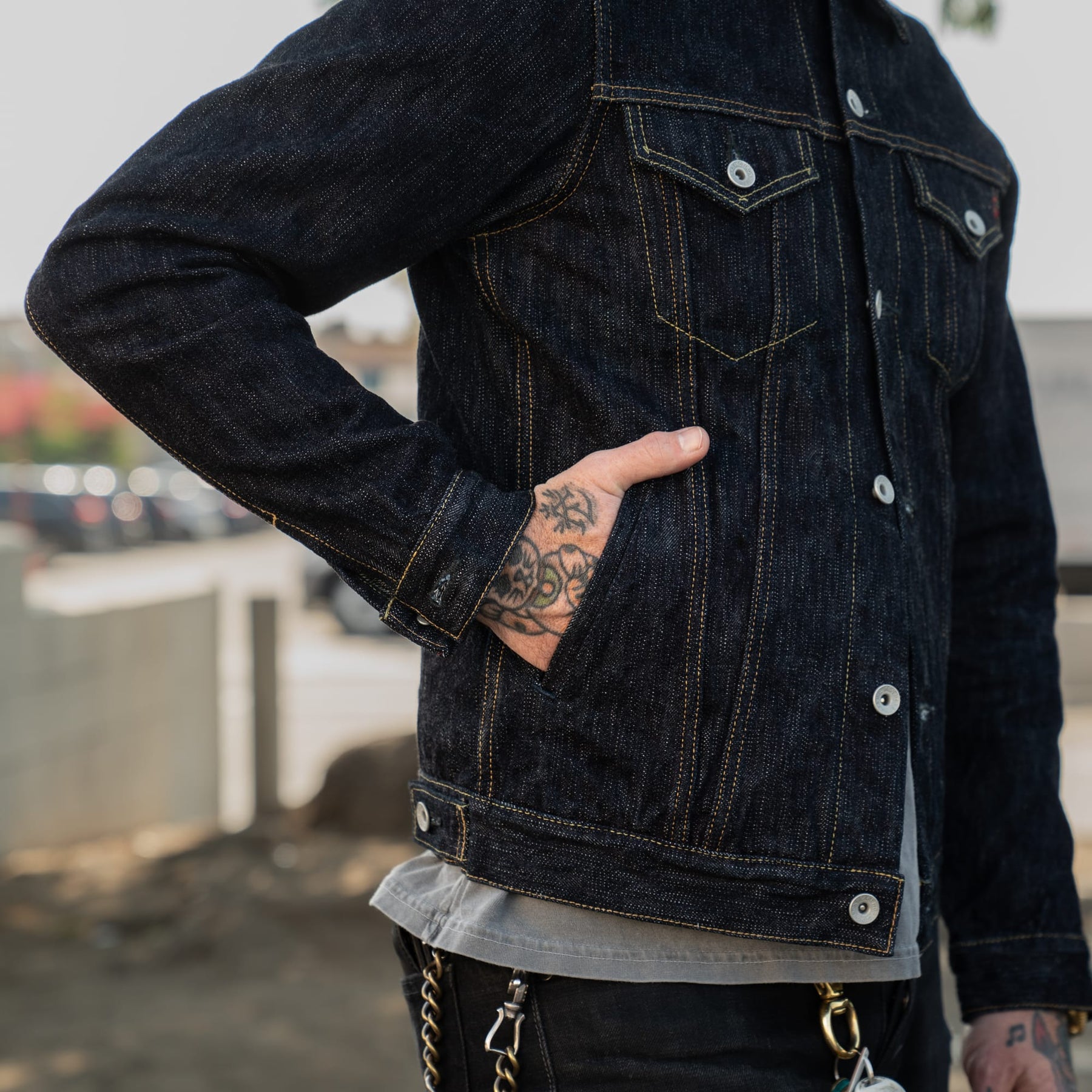 Iron Heart IH-526J-SLB 16oz Slubby Selvedge Denim Type III Jacket Indigo