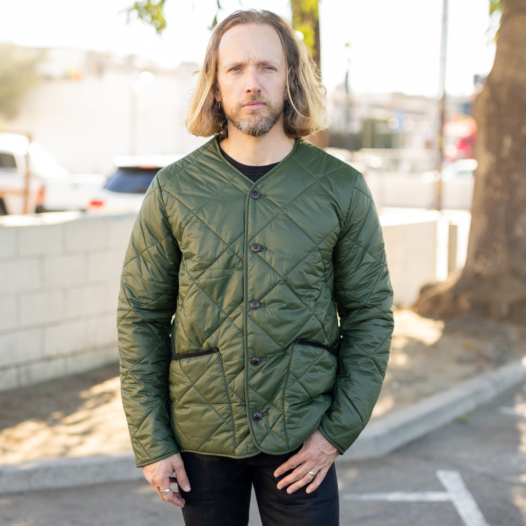 Barbour Liddesdale Cardigan Quilted Jacket Sage