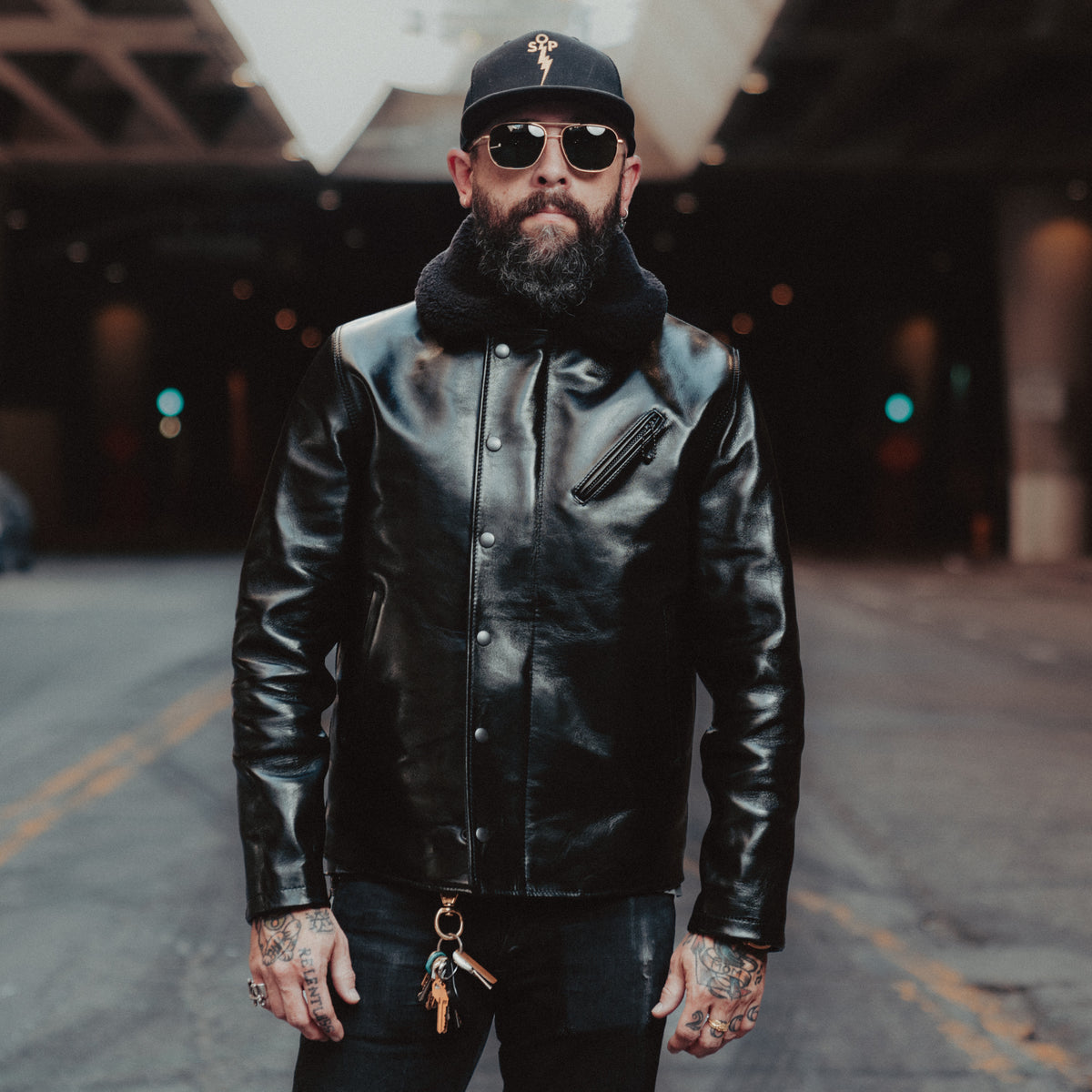 Y'2 Leather x Snake Oil Provisions Horsehide N-1 Rider Jacket Black PRE-ORDER DEPOSIT