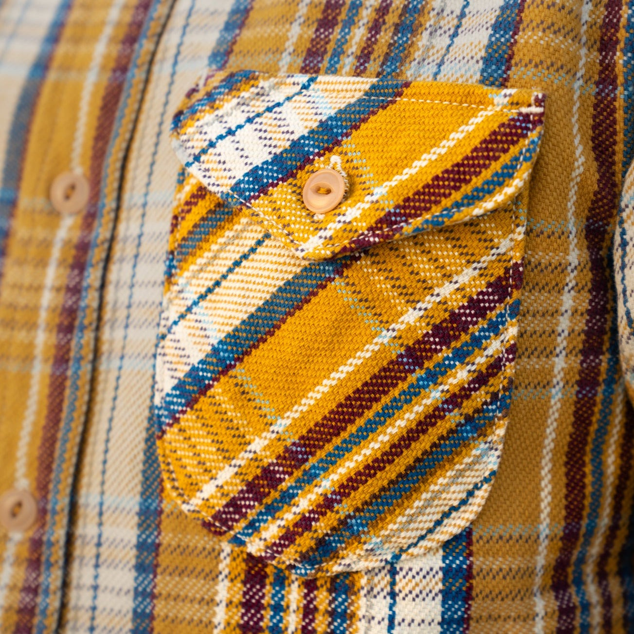 UES Heavy Flannel Shirt B Type Yellow