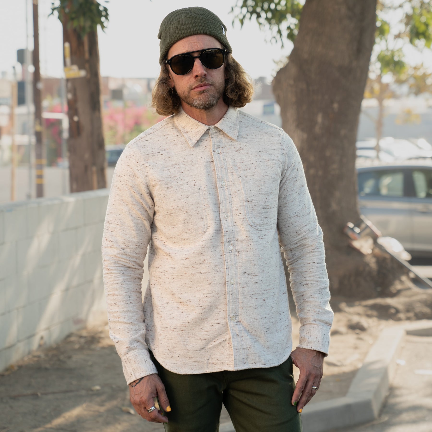 Rogue Territory Jumper Shirt Natural Oatmeal Flannel