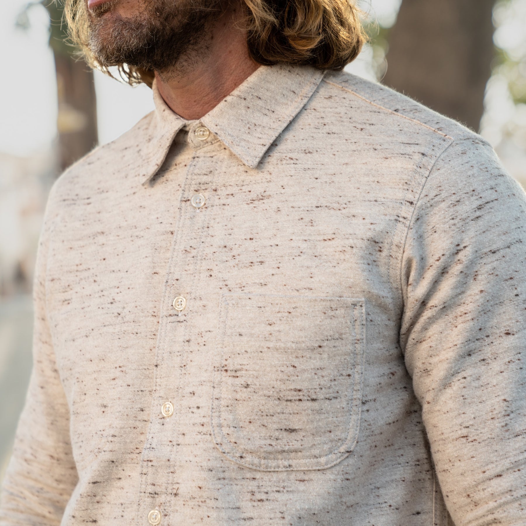 Rogue Territory Jumper Shirt Natural Oatmeal Flannel