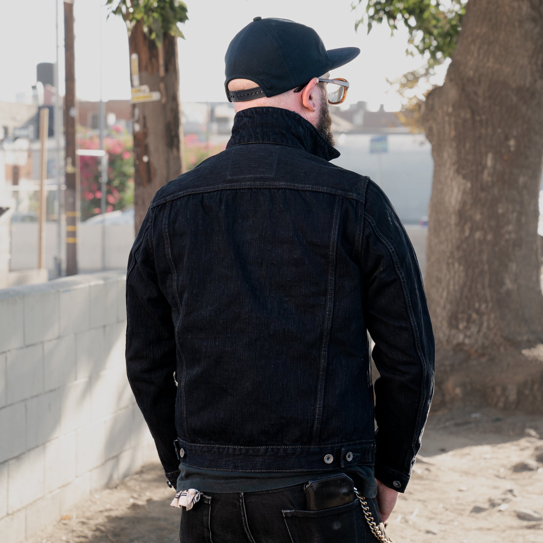 Iron Heart IH-526J-SLBod 16oz Slubby Selvedge Type III Denim Jacket Indigo Overdyed Black