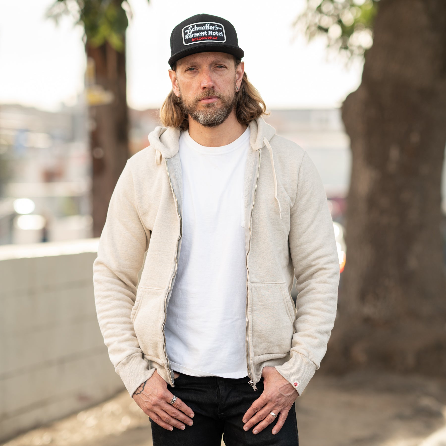 UES Zip Hooded Sweat Oatmeal