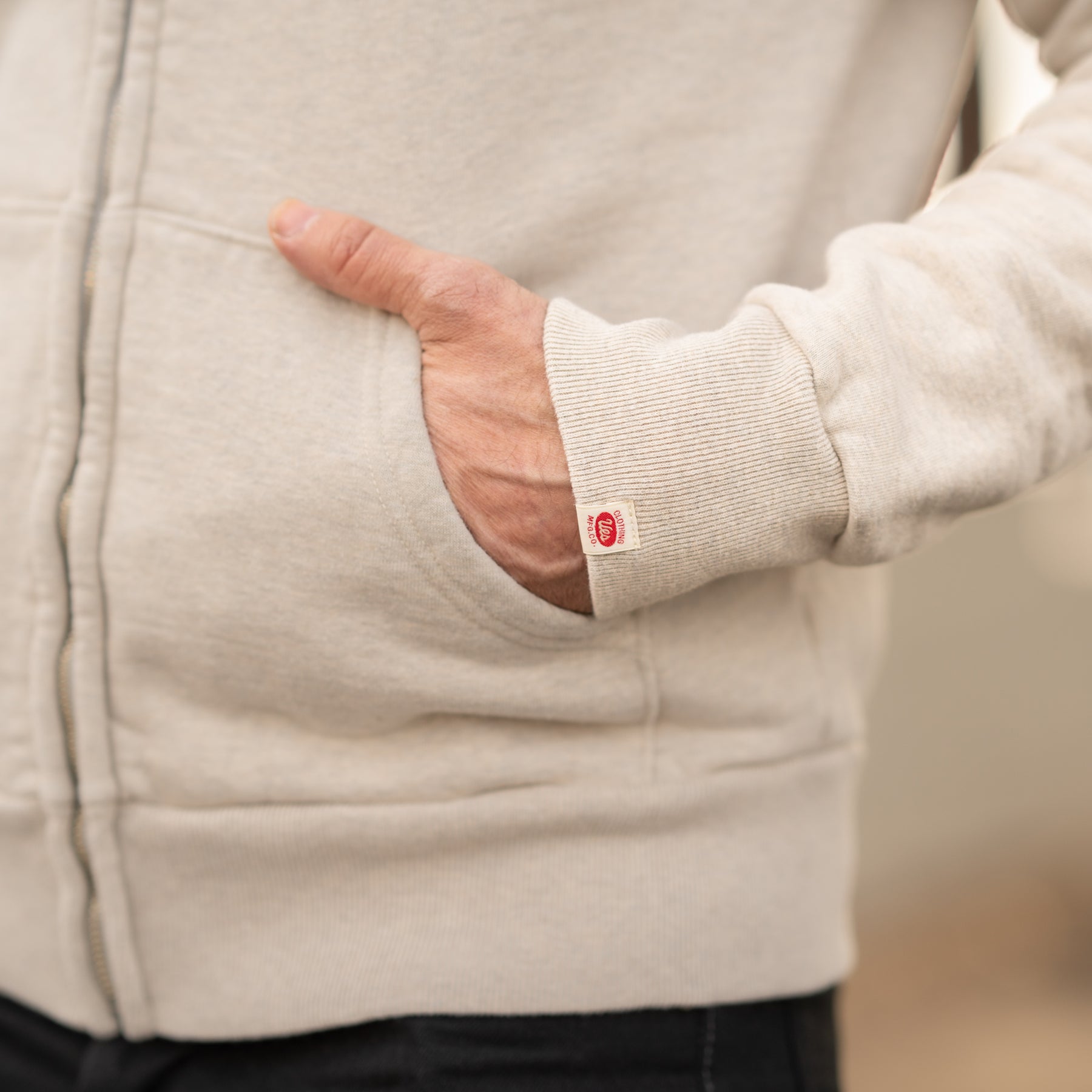 UES Zip Hooded Sweat Oatmeal