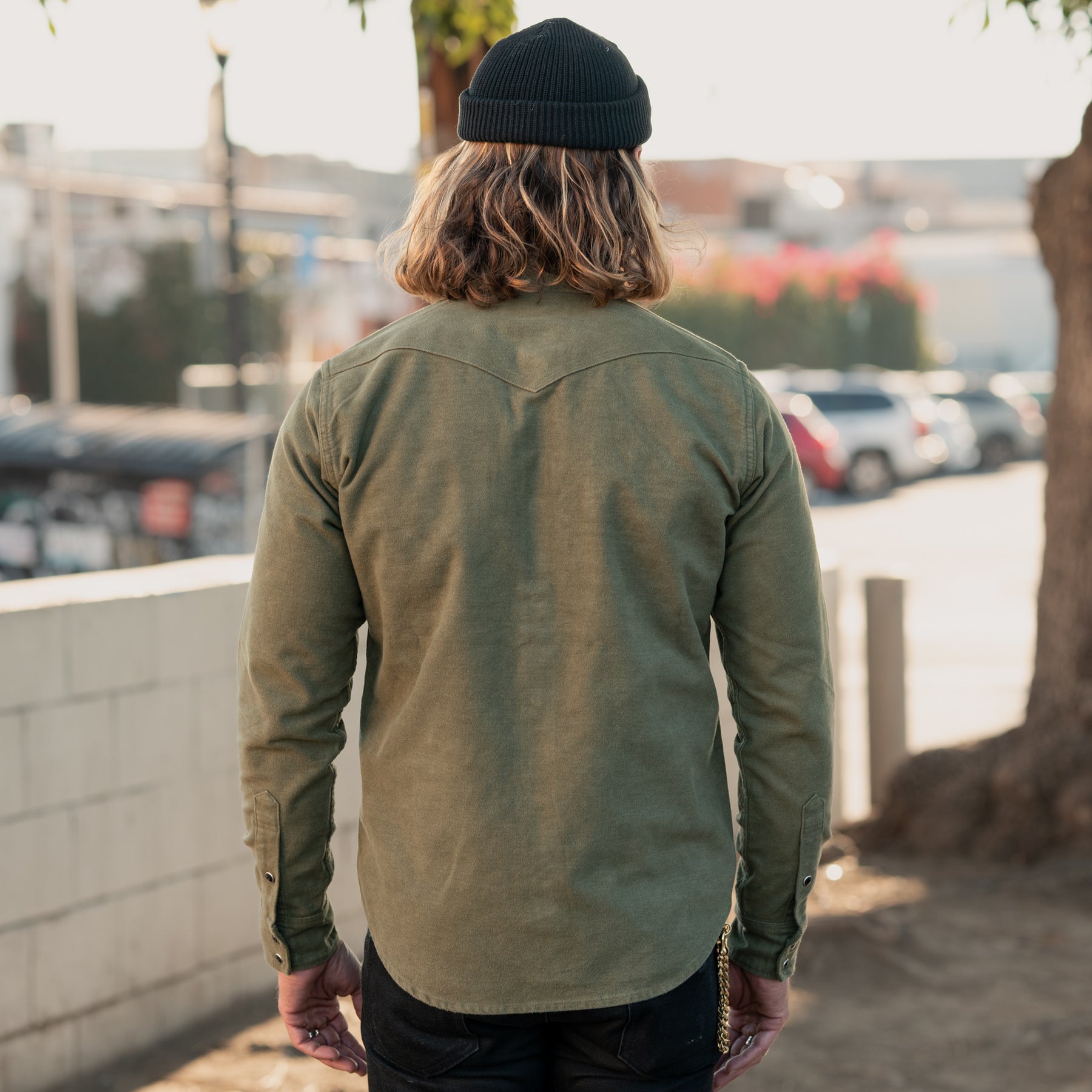 Iron Heart IHSH-330-ODG 9oz Raised Whipcord Western Shirt Olive