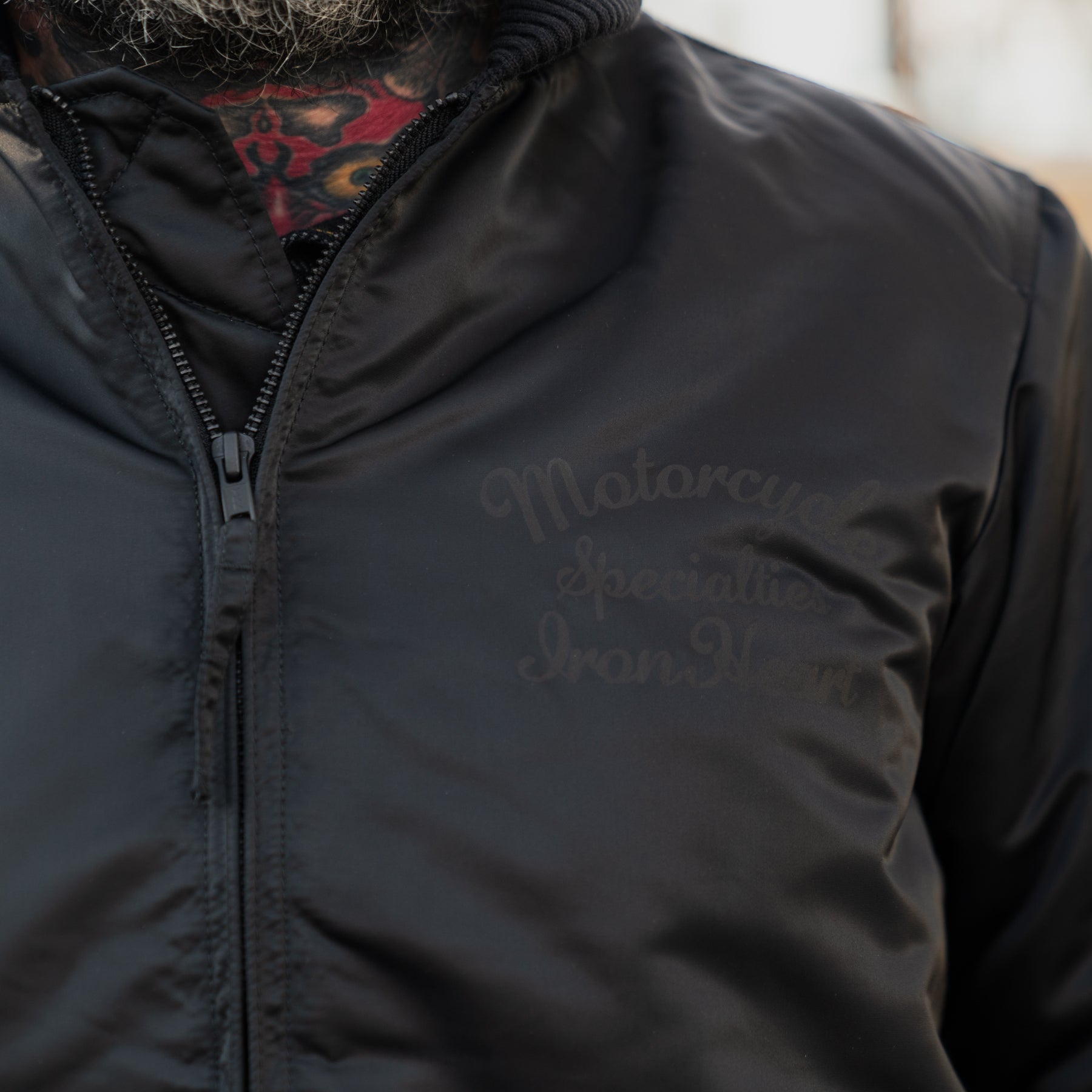 Iron Heart IHM-36-BLK Quilted Nylon Jacket Black