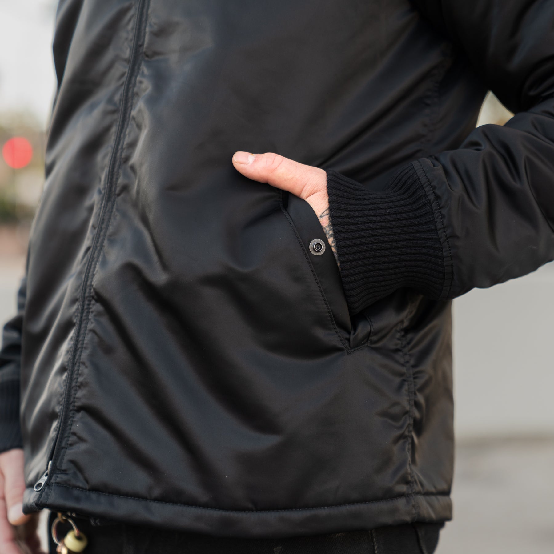 Iron Heart IHM-36-BLK Quilted Nylon Jacket Black