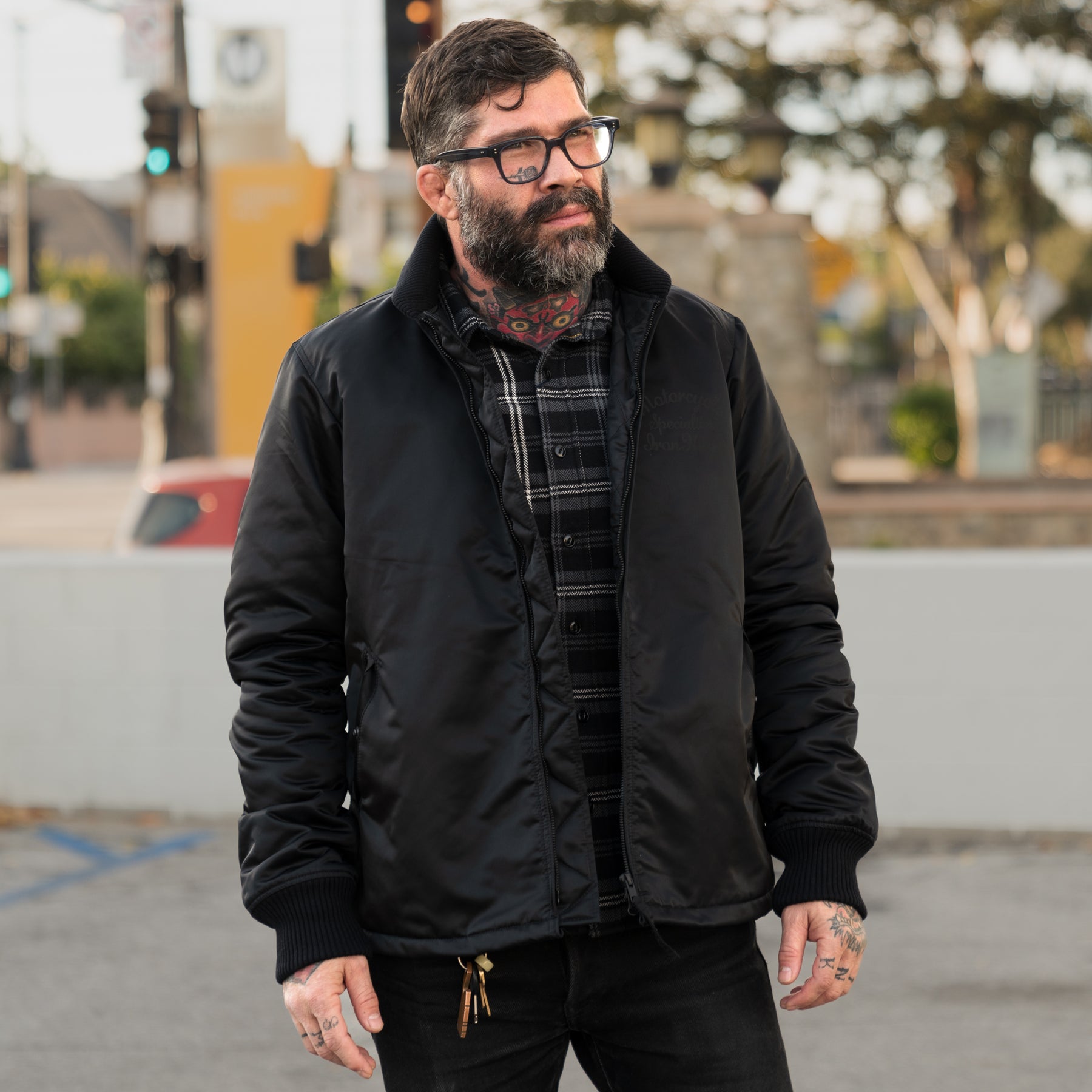 Iron Heart IHM-36-BLK Quilted Nylon Jacket Black