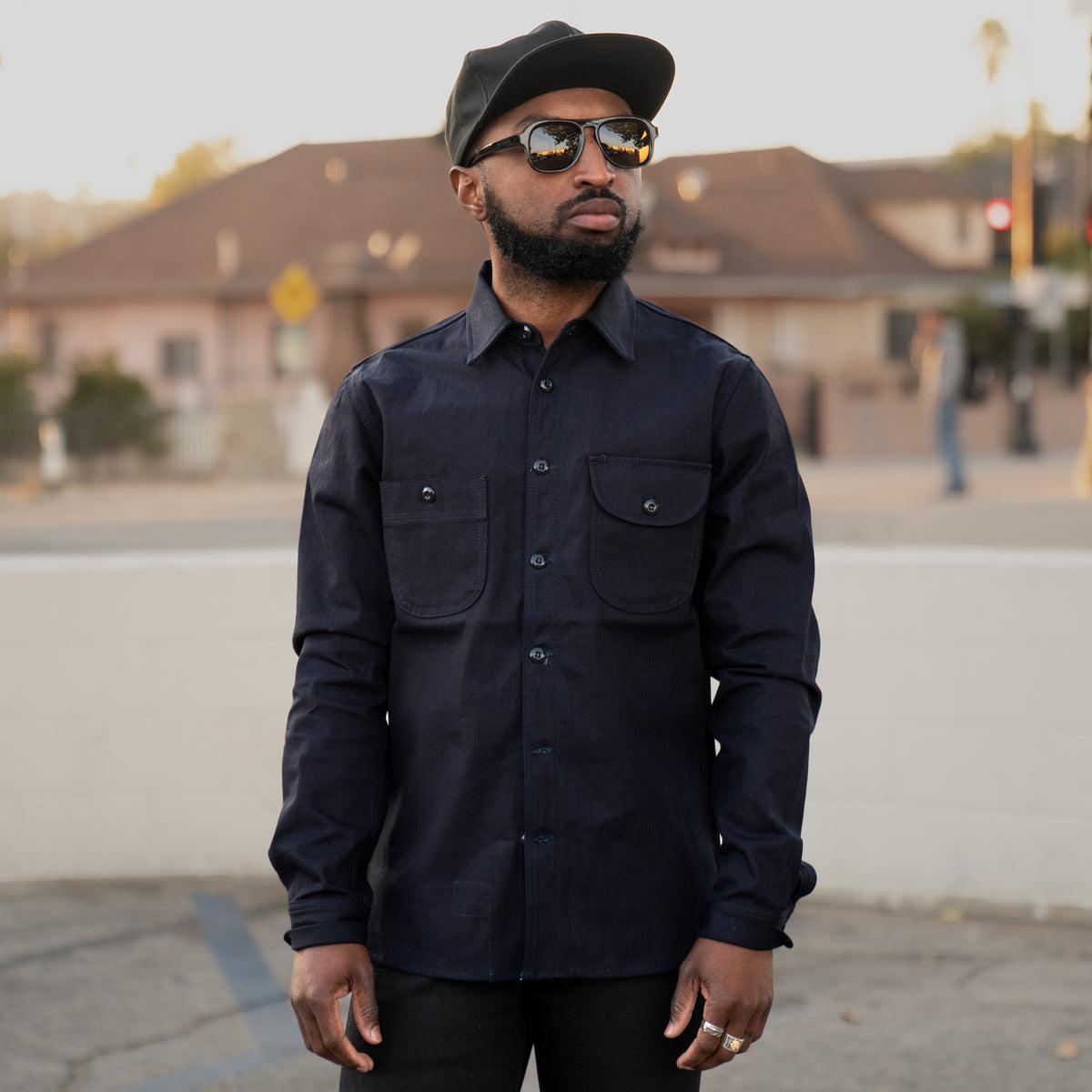 Rogue Territory Work Shirt Indigo Selvedge Canvas
