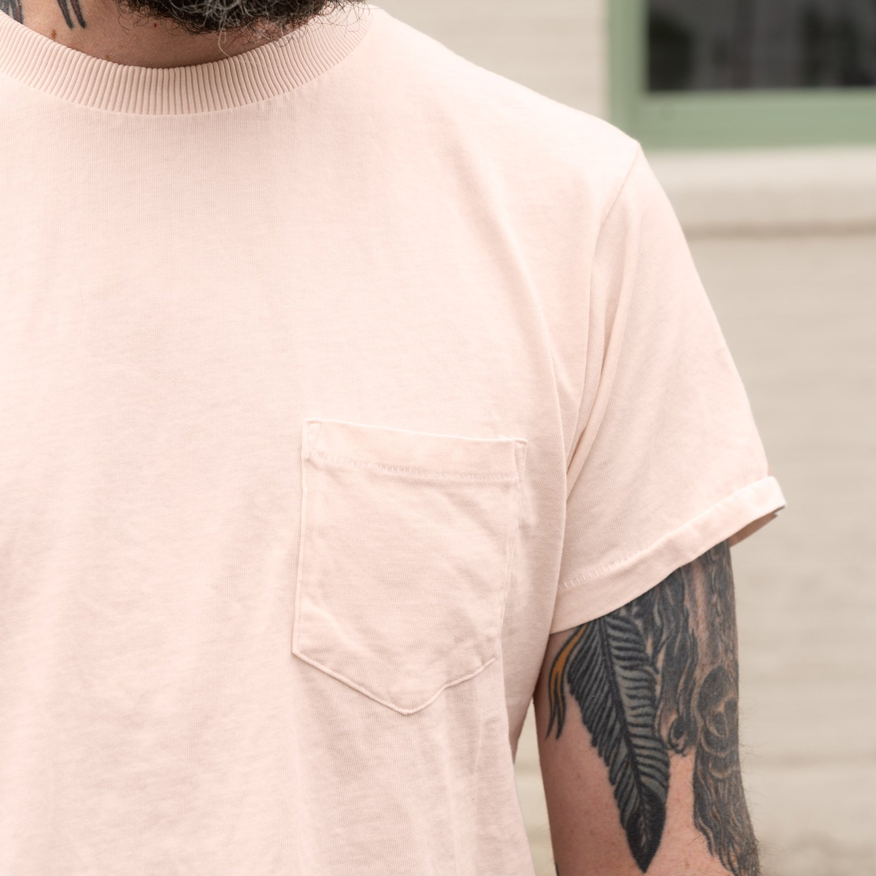 Schaeffer's Garment Hotel Ringspun Pocket Tee Pink Champagne