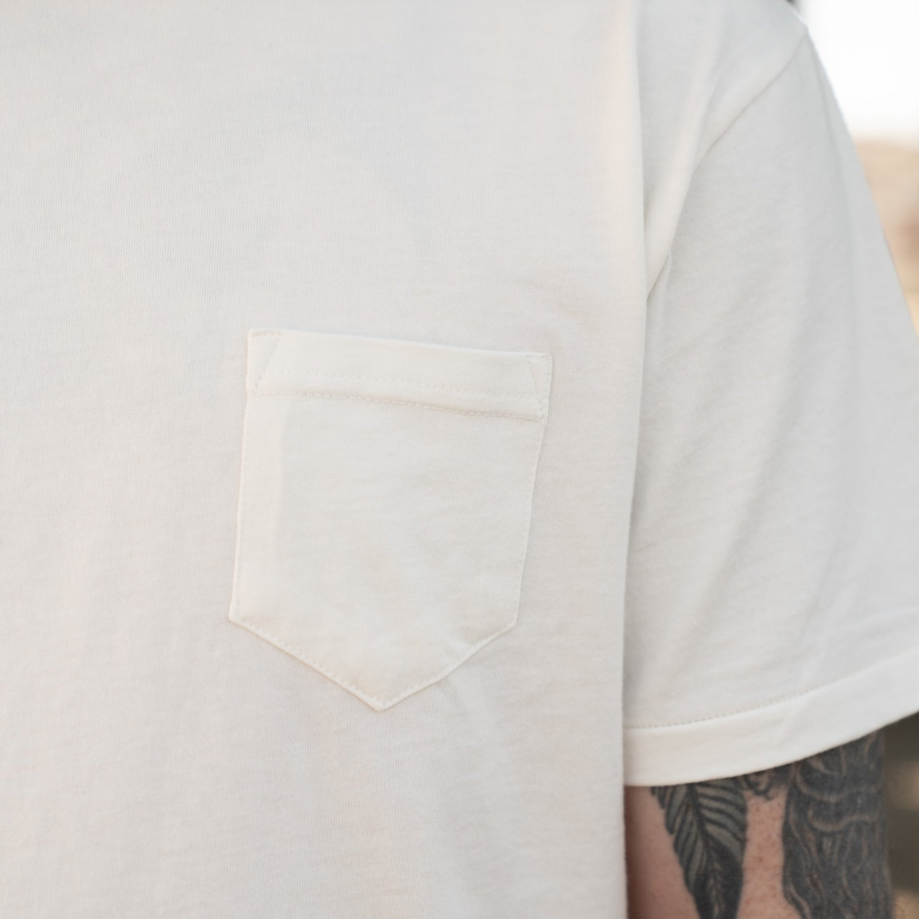 Glad Hand & Co. Short Sleeve Crew Neck Pocket Tee White